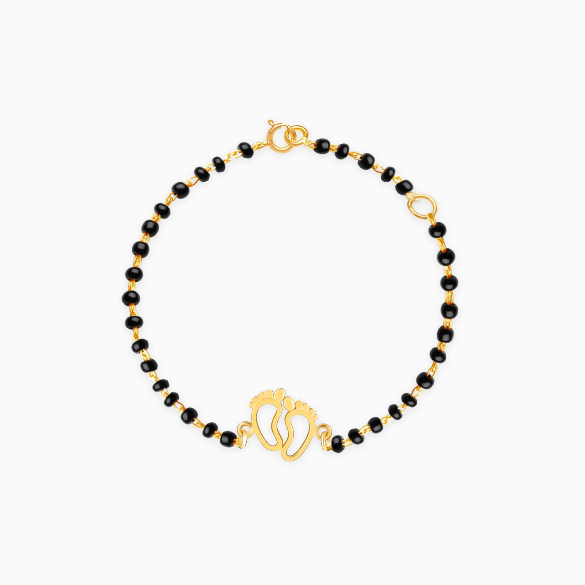 GIVA Jewellery Gold Baby Footprint Kids Nazariya Bracelet (0-1 yrs)