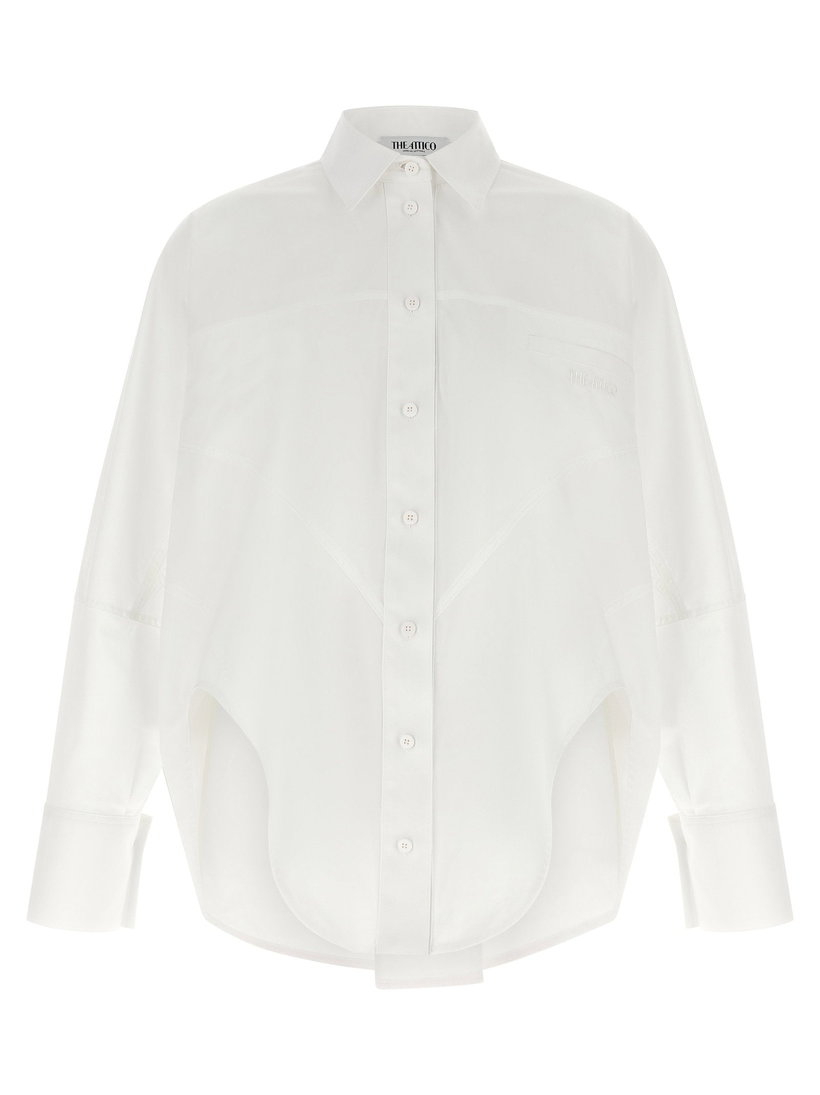 The Attico Shaped Hem Shirt – 100% cotton