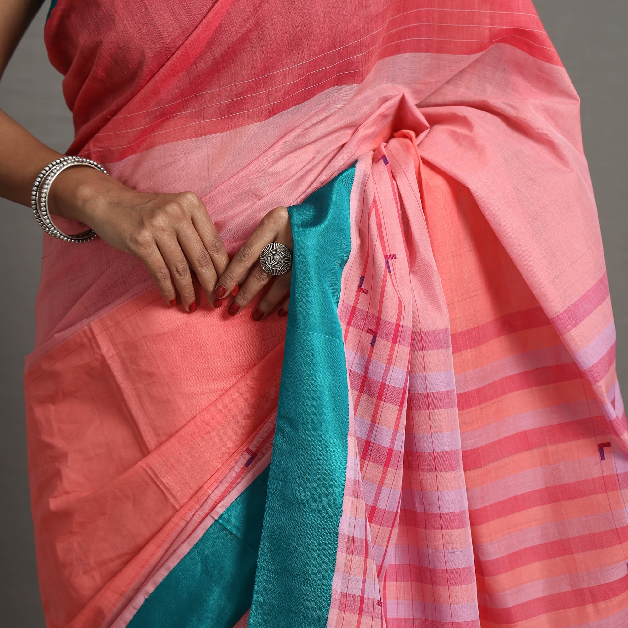 CHITRIKA Kuppadam Silk Border Cotton Handloom Saree 87 - view 5
