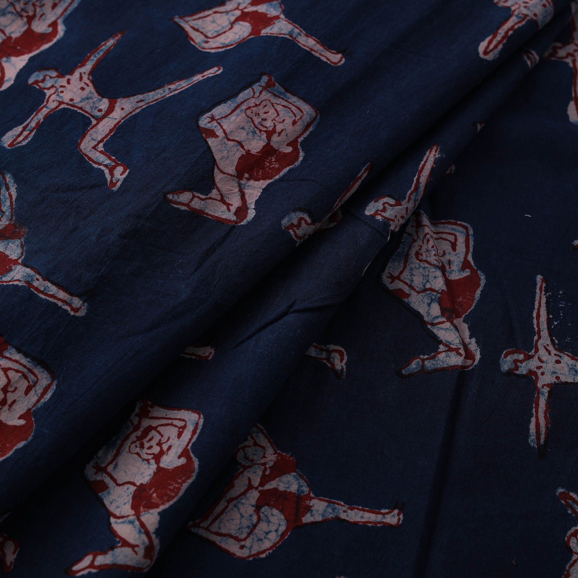 BINDAAS UNLIMITED Blue - Bindaas Natural Dyed Cotton Block Print Fabric 06 - view 2