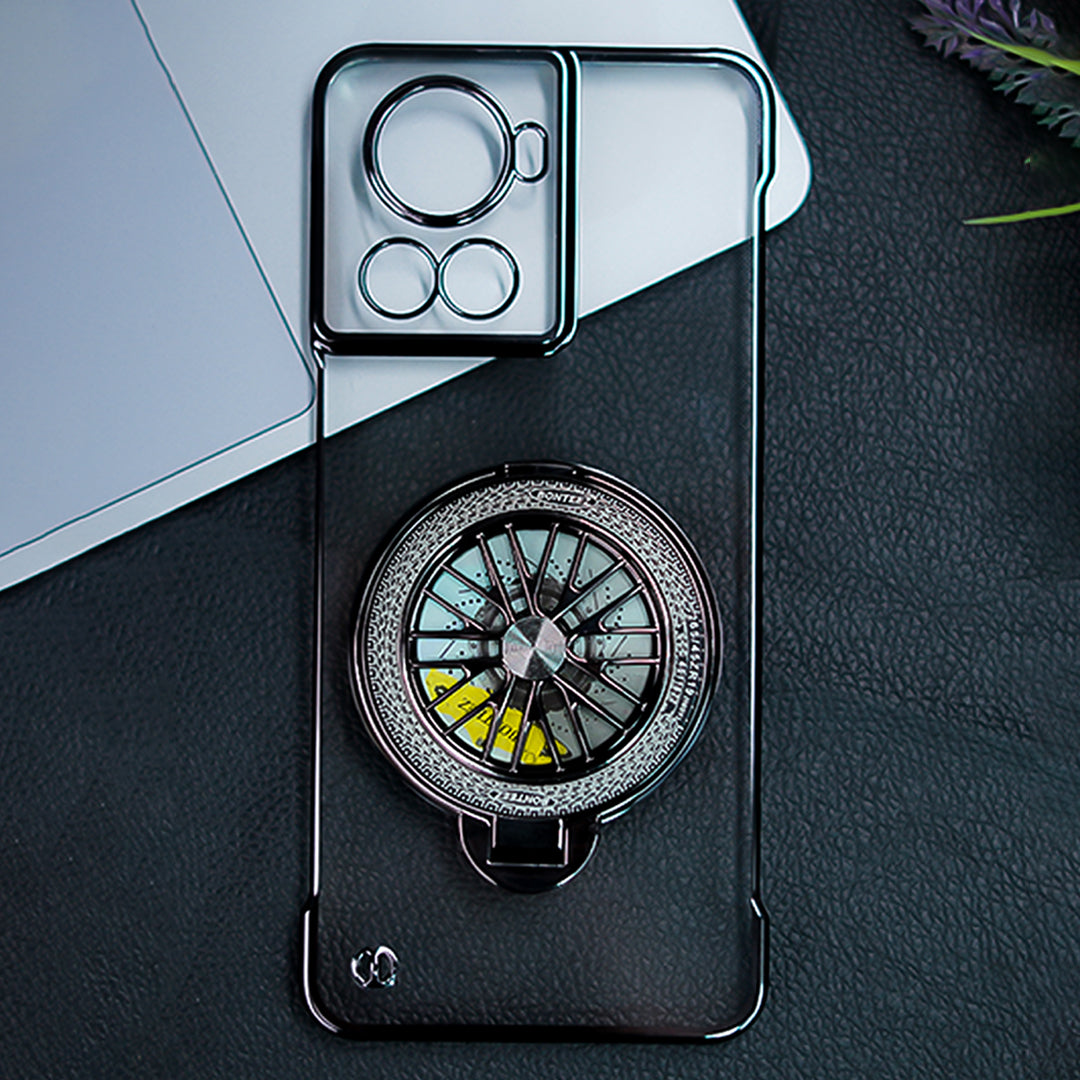 Million Cases OnePlus 10R Crystal Clear Borderless Swivel Stand Case - view 8