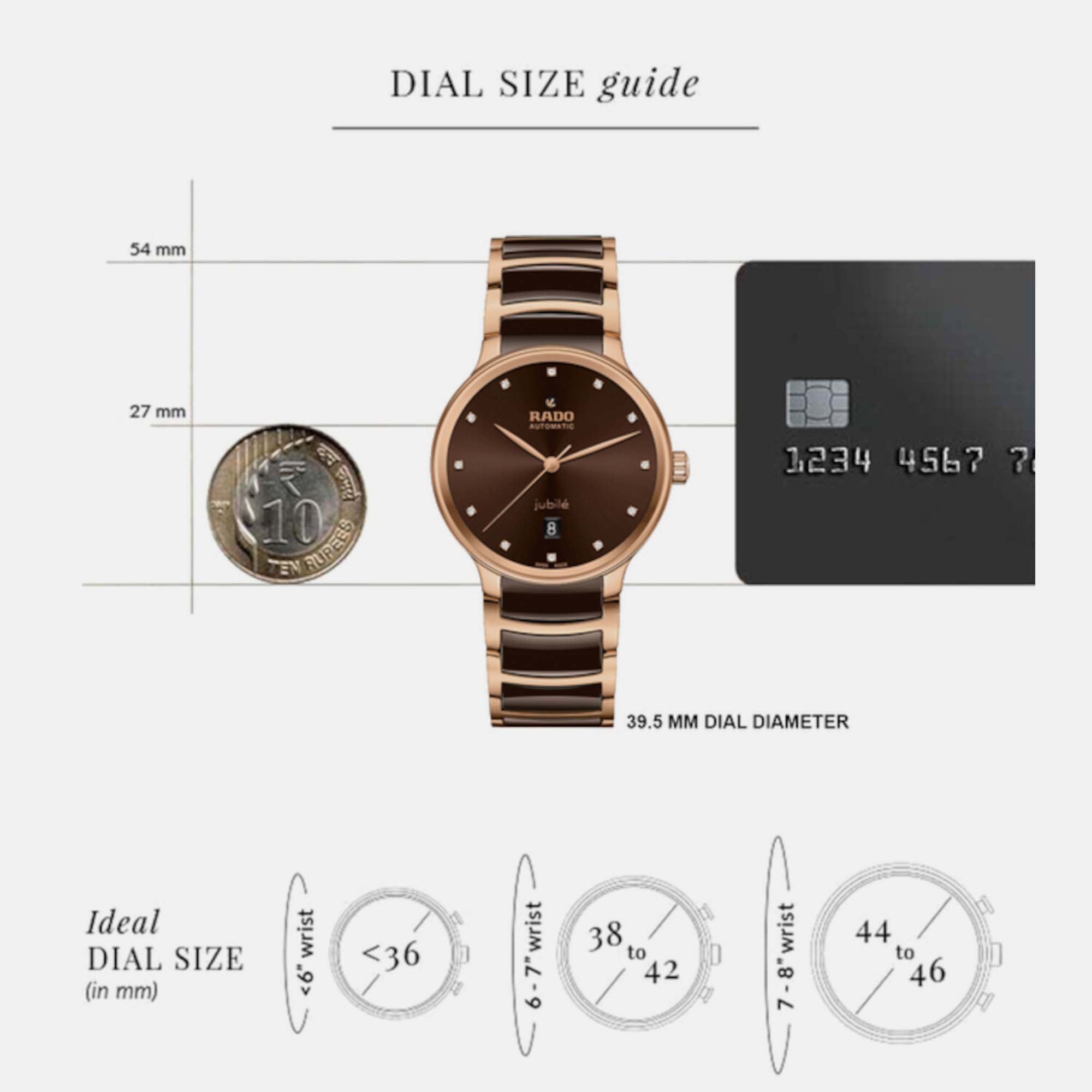 Rado Centrix Unisex Automatic Brown Dial Analog Stainless Steel Watch R30017732 - view 4