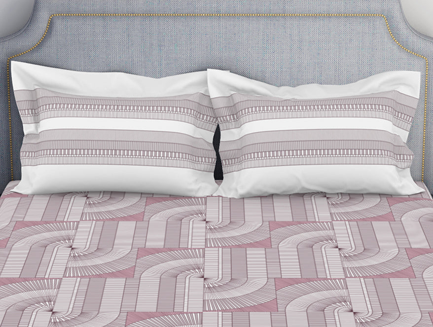Spaces India Organic Textures Geometric 100% Cotton Double Bedsheet - Essentials by Spaces - view 4