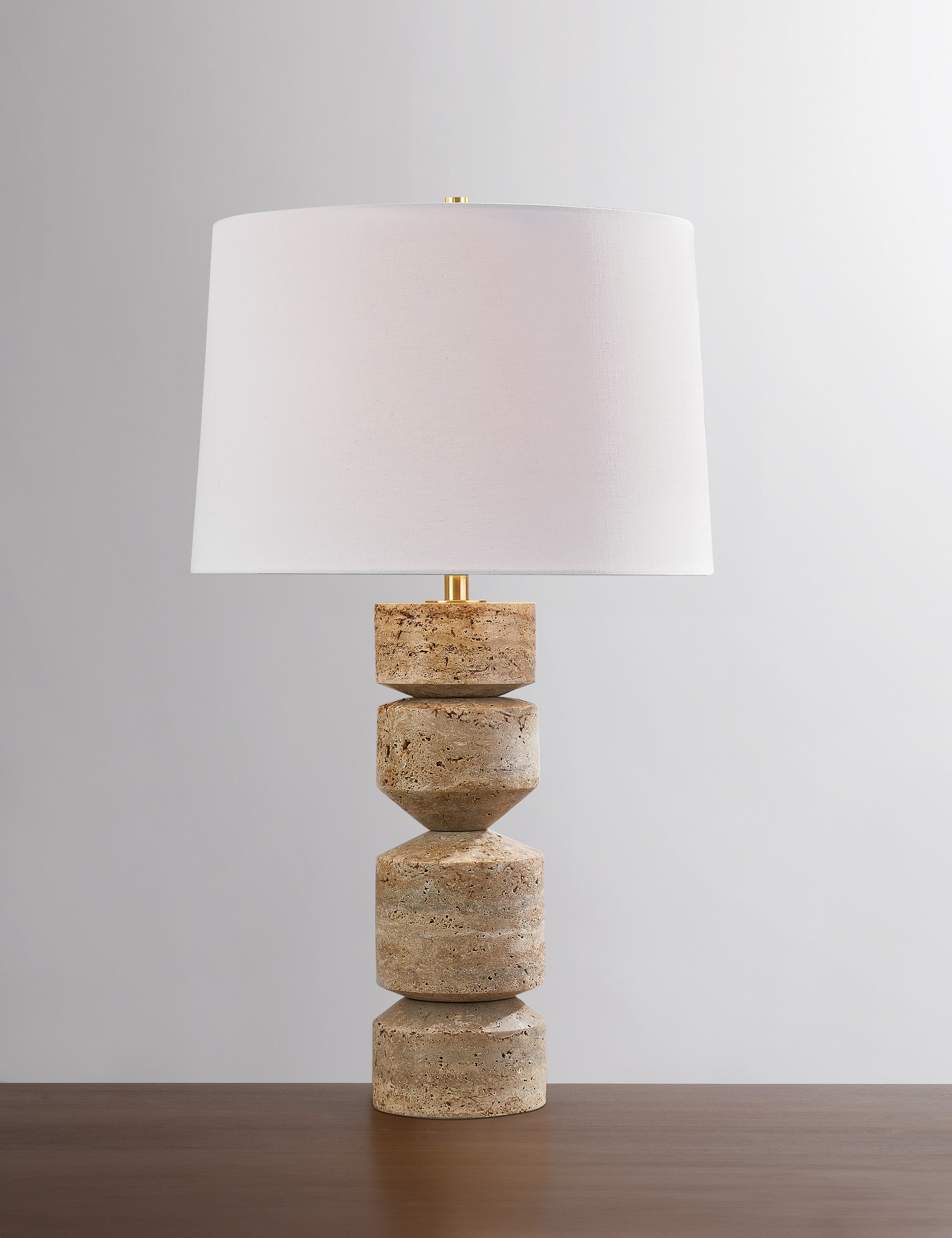 Lulu and Georgia Theo Table Lamp – Travertine - view 2