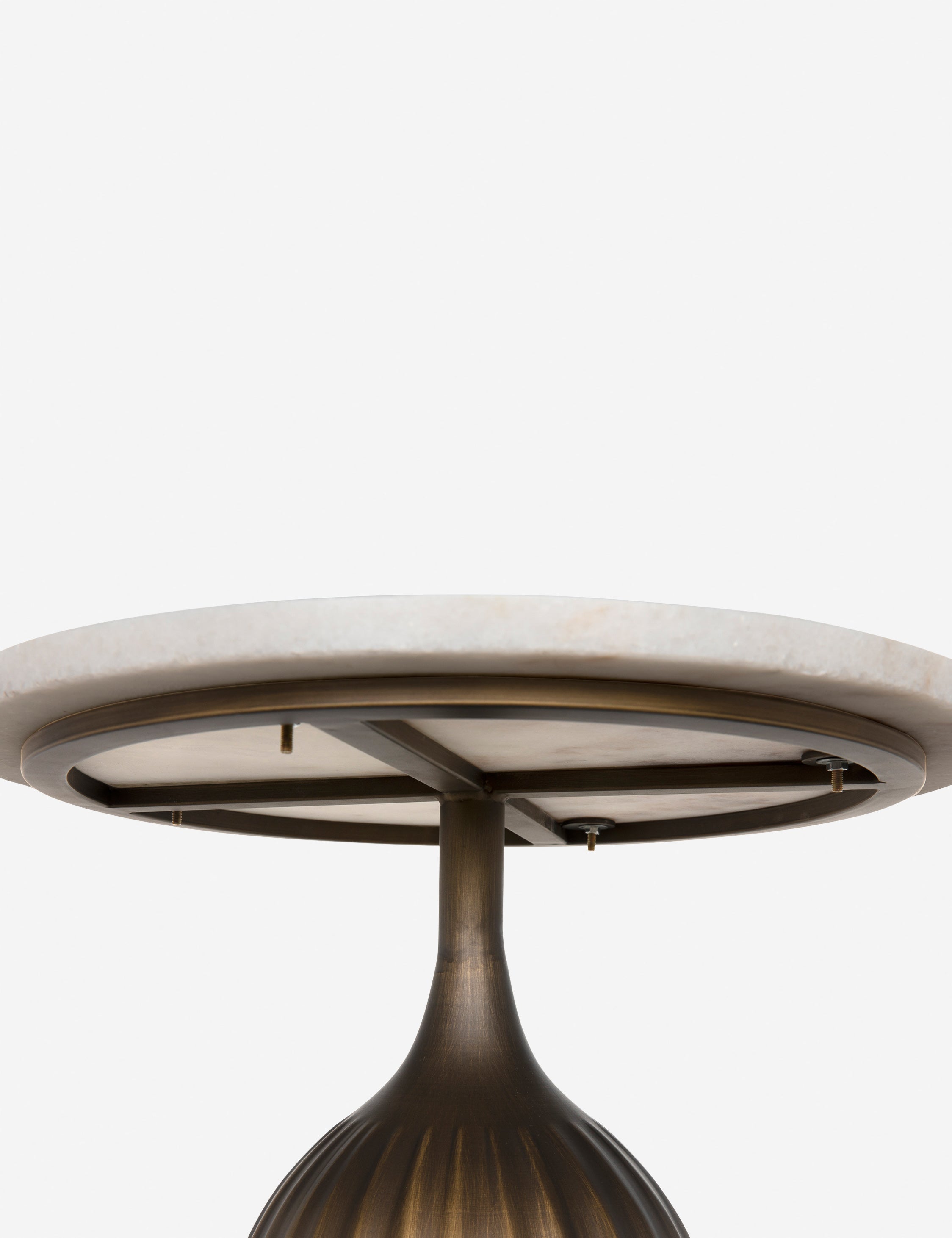 Lulu and Georgia Lupo Round Side Table – Antique Brass - view 3