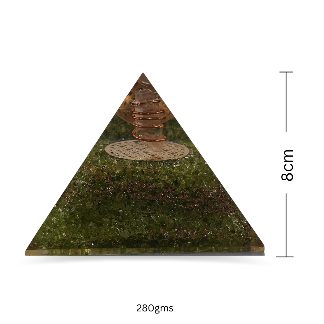 Gemsmantra Peridot Orgonite Pyramid/Orgone Pyramid - view 3