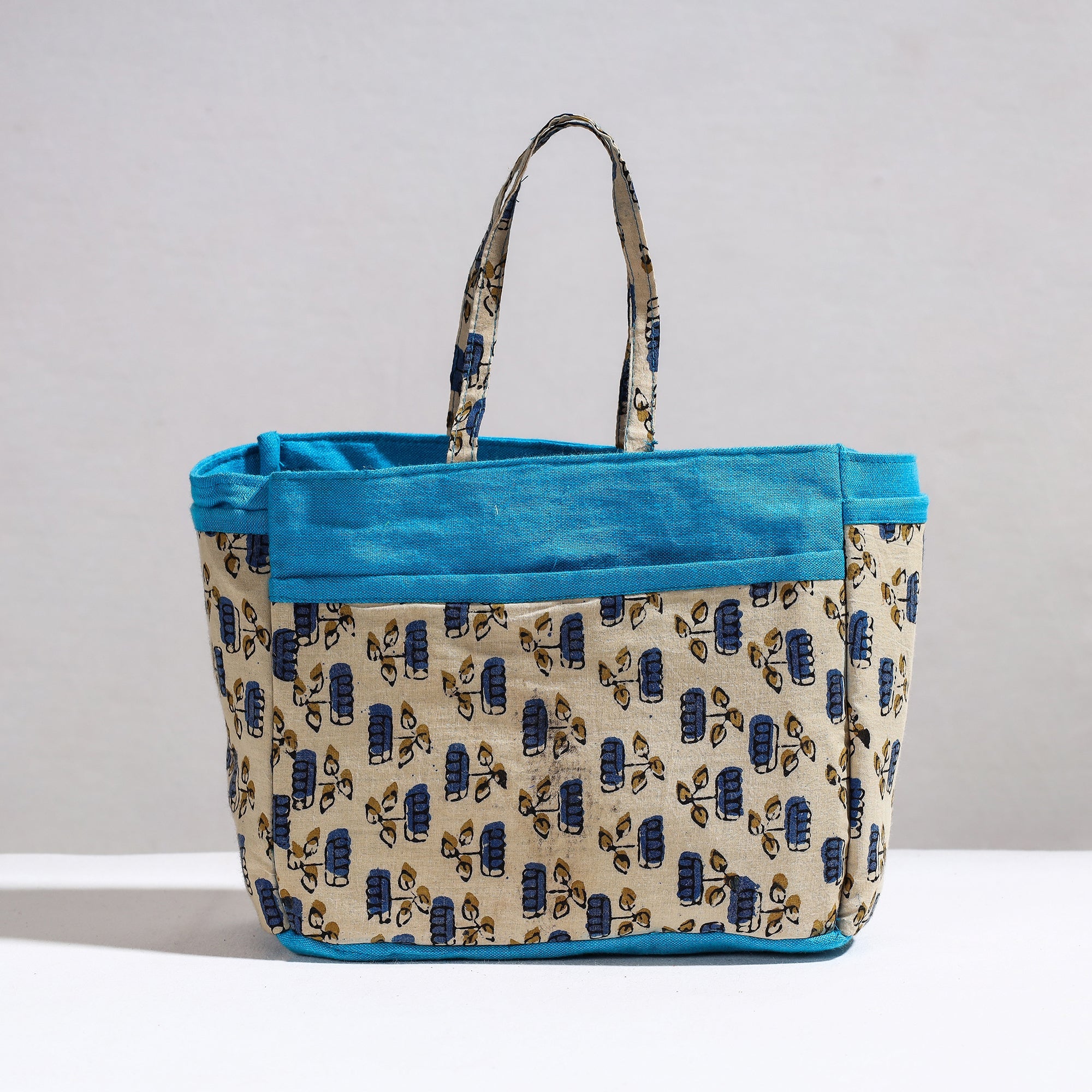 NOORI BAZAR Beige - Handmade Cotton Multipurpose Cosmetic/Toiletry Bag