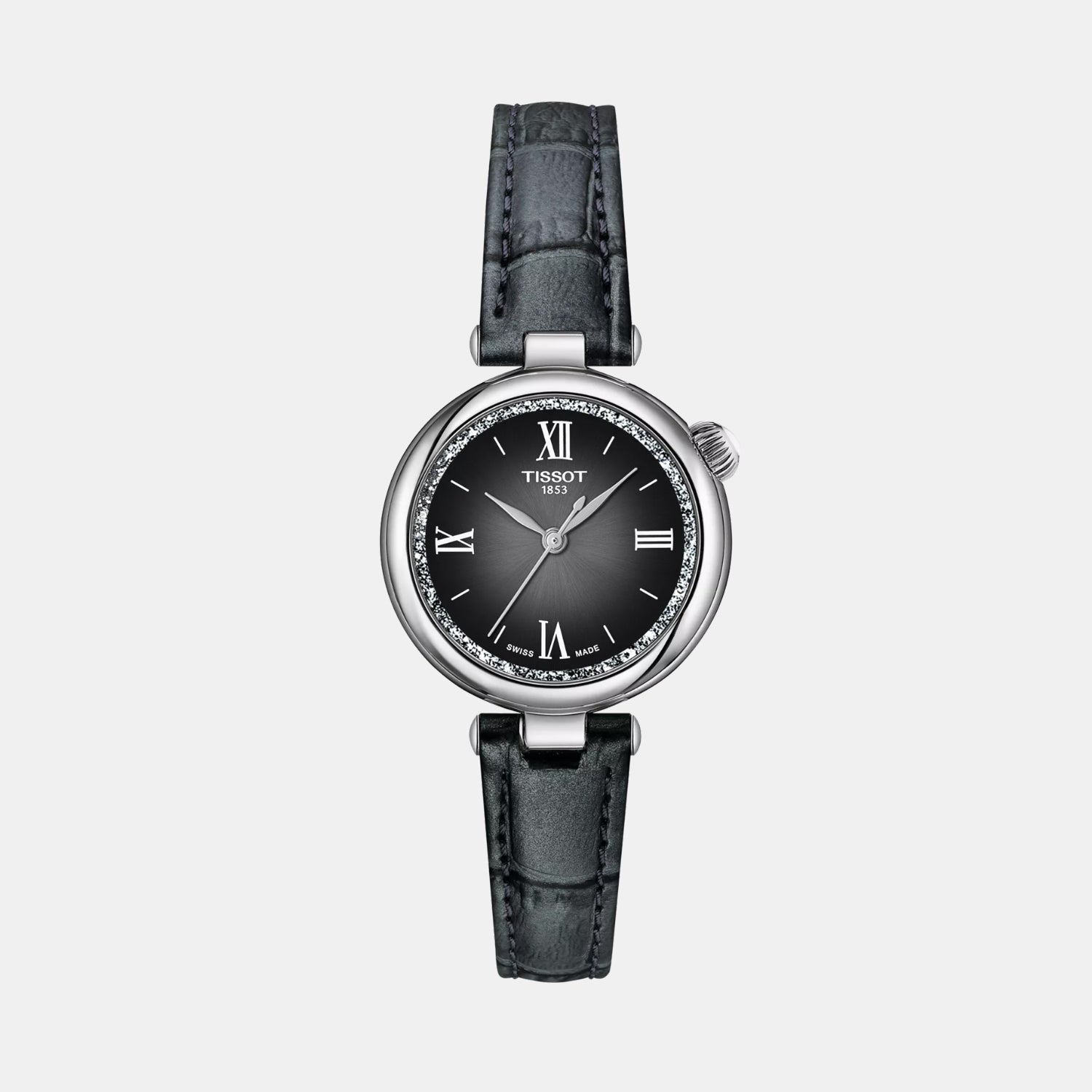 Tissot Desir Women Quartz Graded Silver-Black Dial Analog Leather Watch T1520101603800