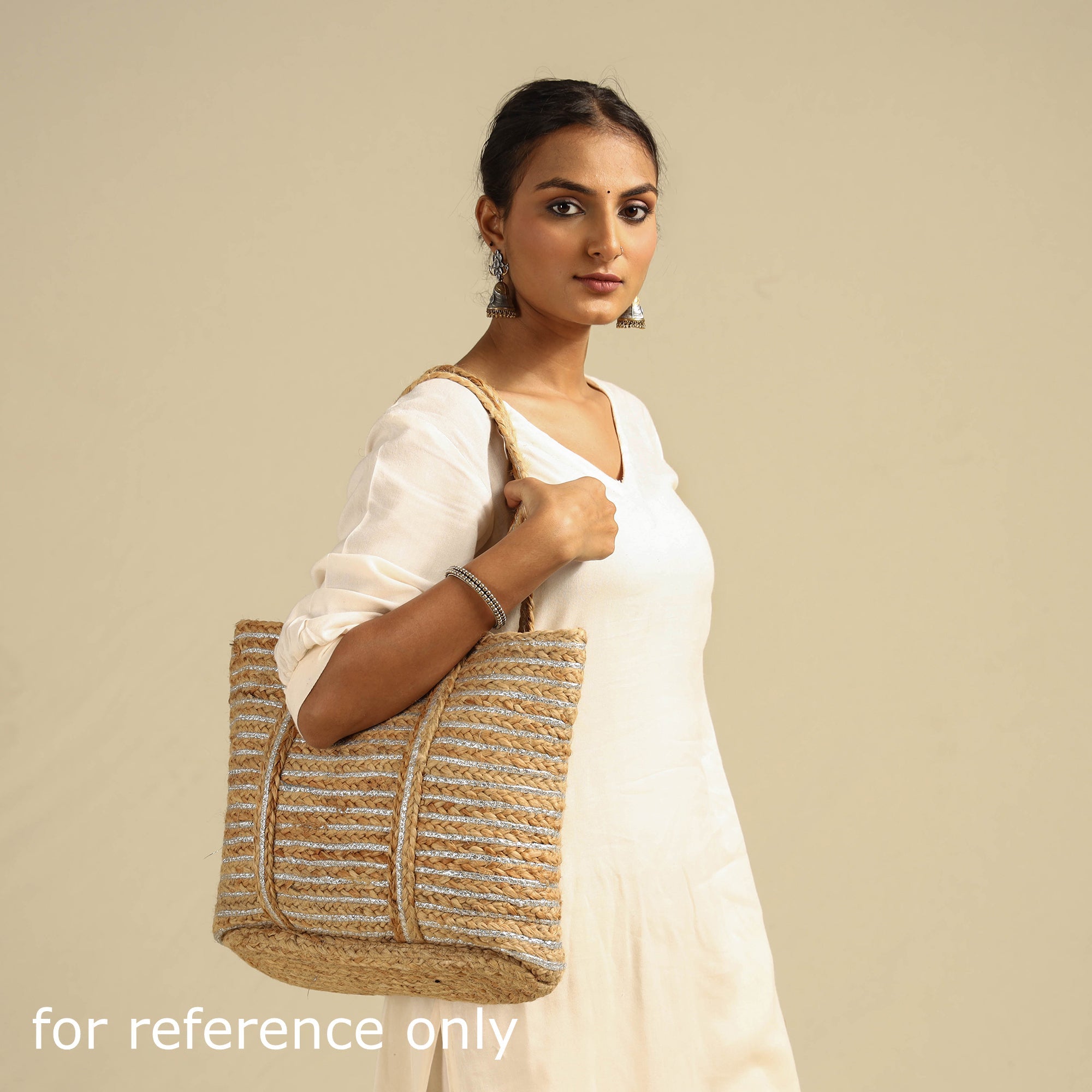ITOKRI CRAFTS INITIATIVE Beige - Handcrafted Multipurpose Jute Hand Bag - view 4