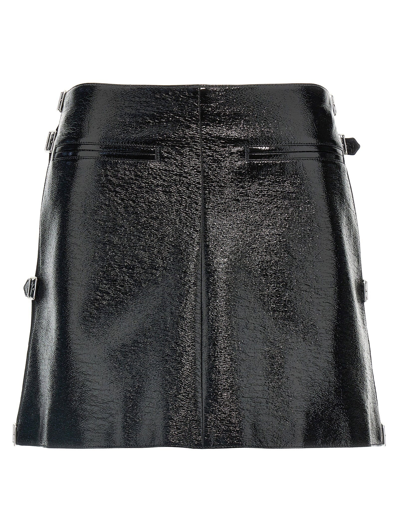 Courreges Mini Multi Sangle Vinyl Skirt – 88% co, 10% pu, 2% ea