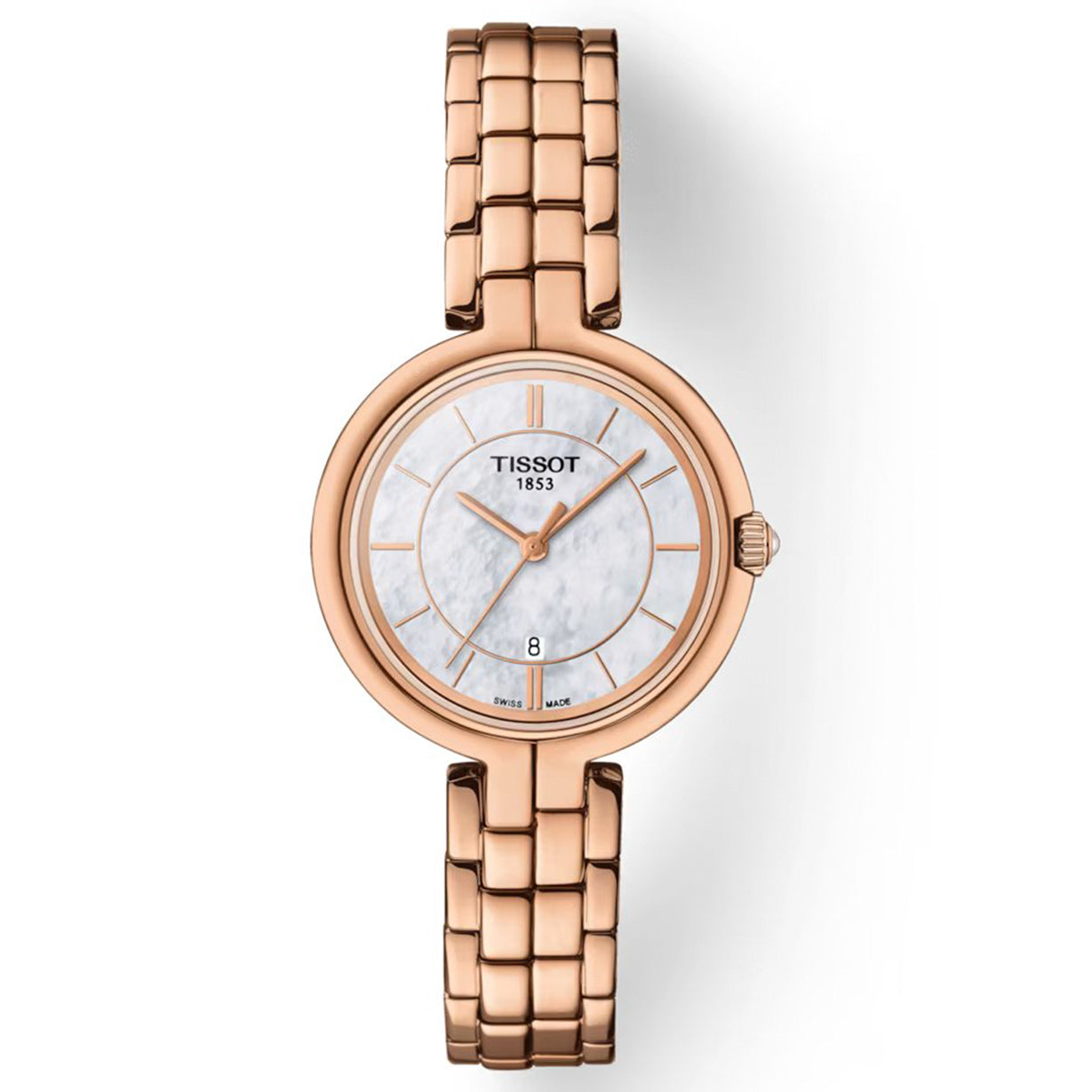 Tissot T-Lady White Mother-Of-Pearl Dial Women 30mm - view 3