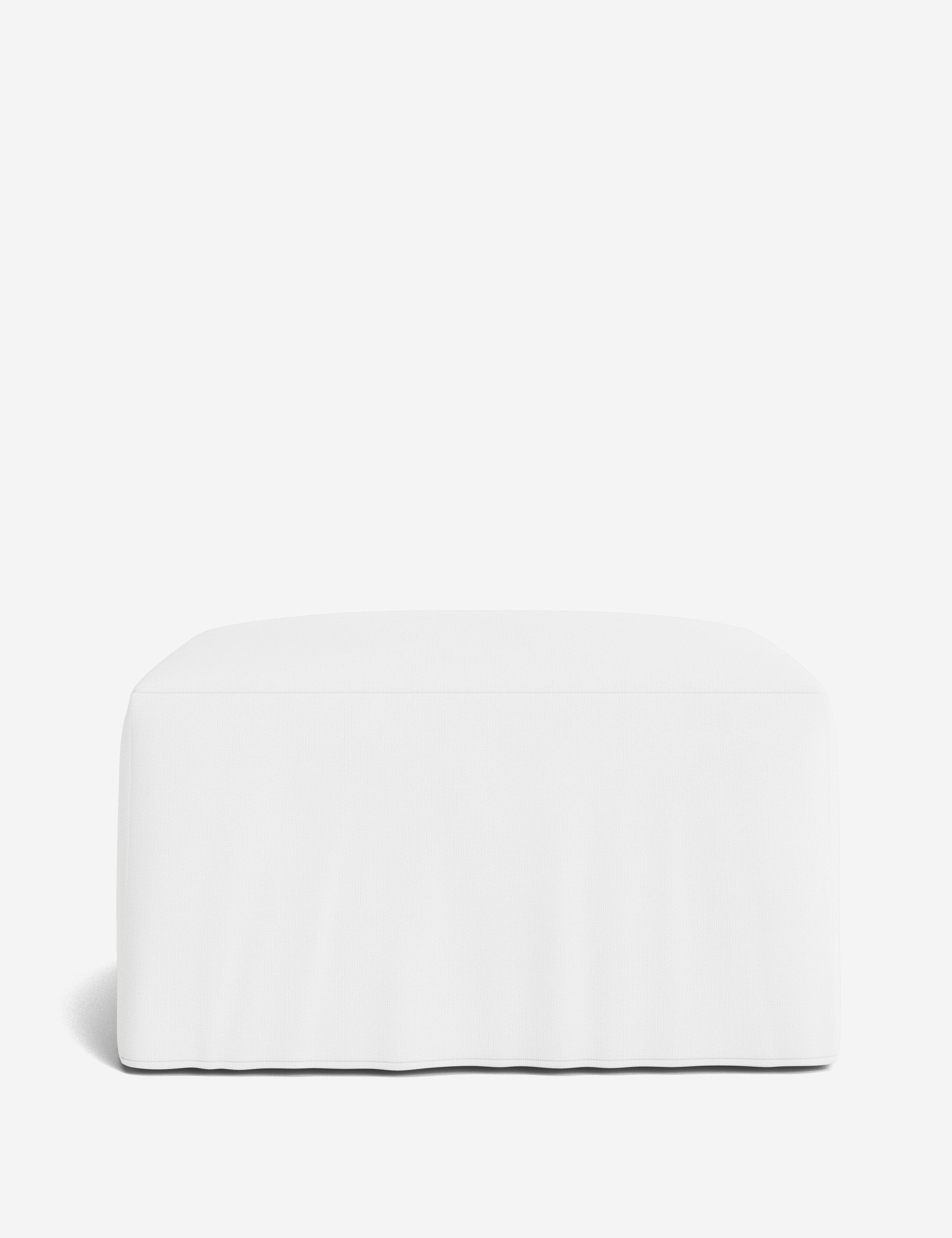 Lulu and Georgia Portola Slipcover Ottoman - view 31