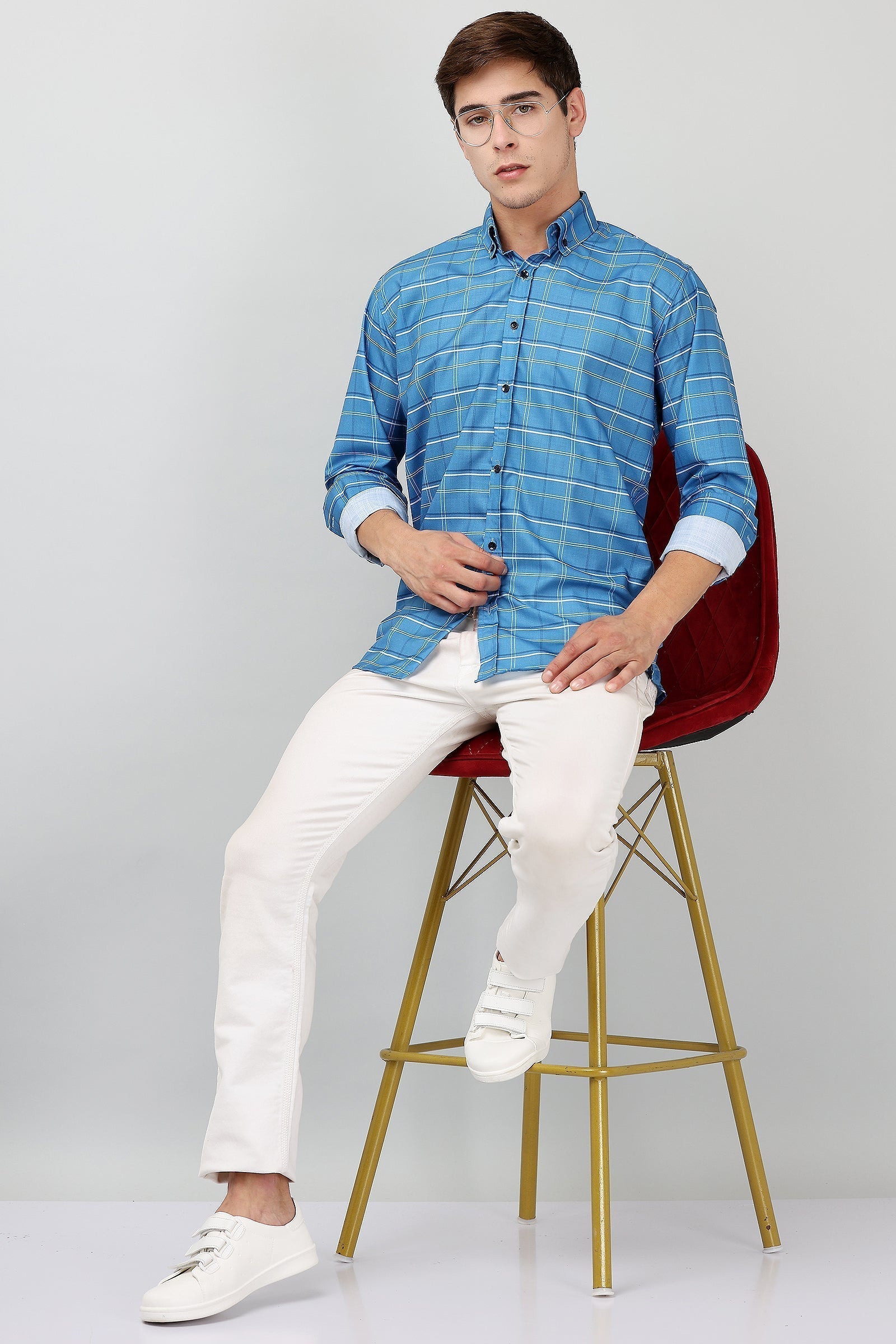 BlackTree Darnandstitch High Quality Printed Checkered Shirt - view 11