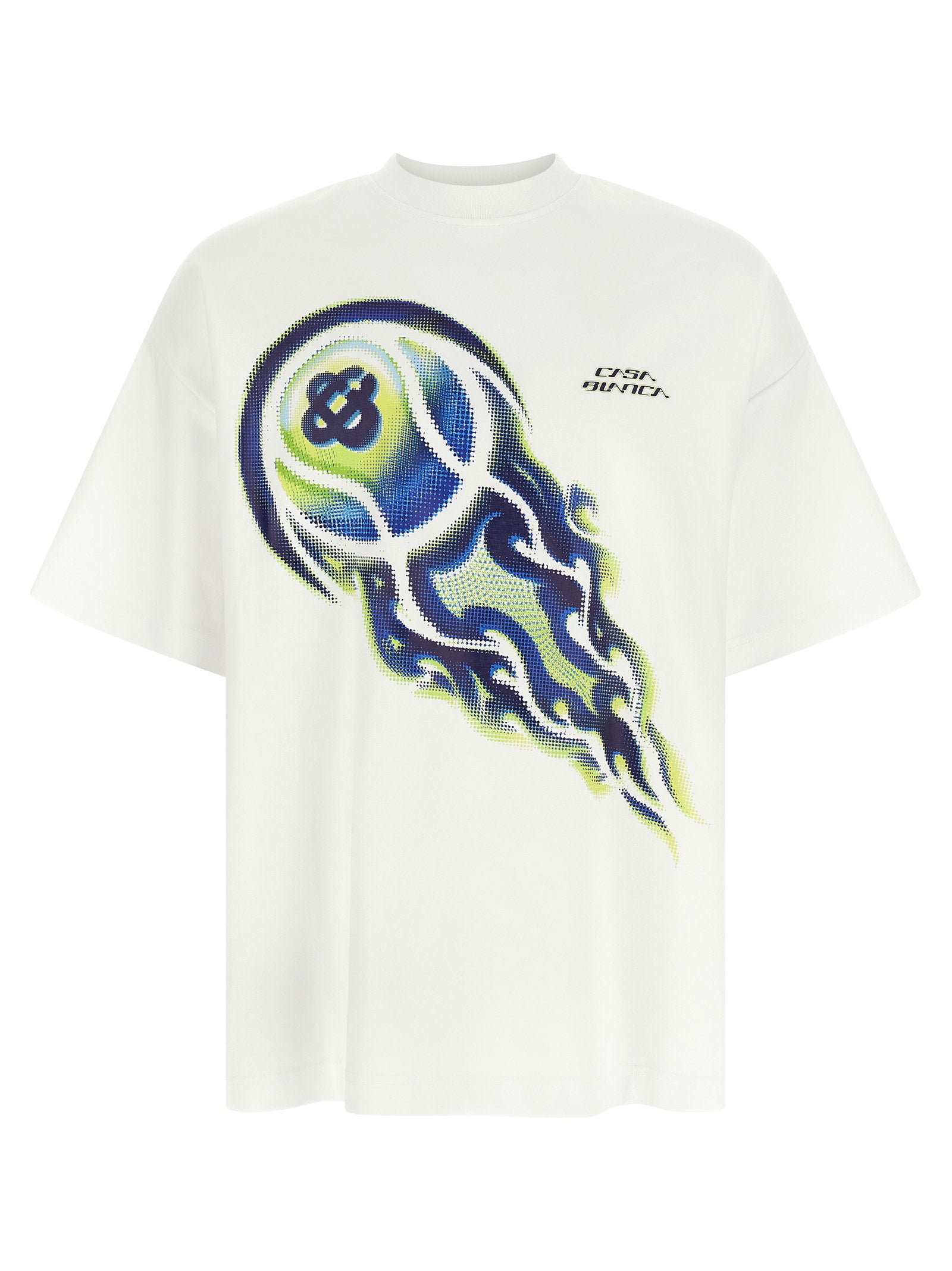 Casablanca Flaming Tennis Ball T-shirt – 92% cotton, 8% elastane