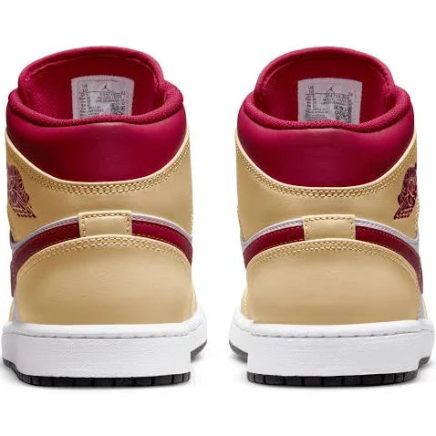 Kicks Machine Air Jordan 1 Mid "Light Curry Cardinal Red" Sale - view 4