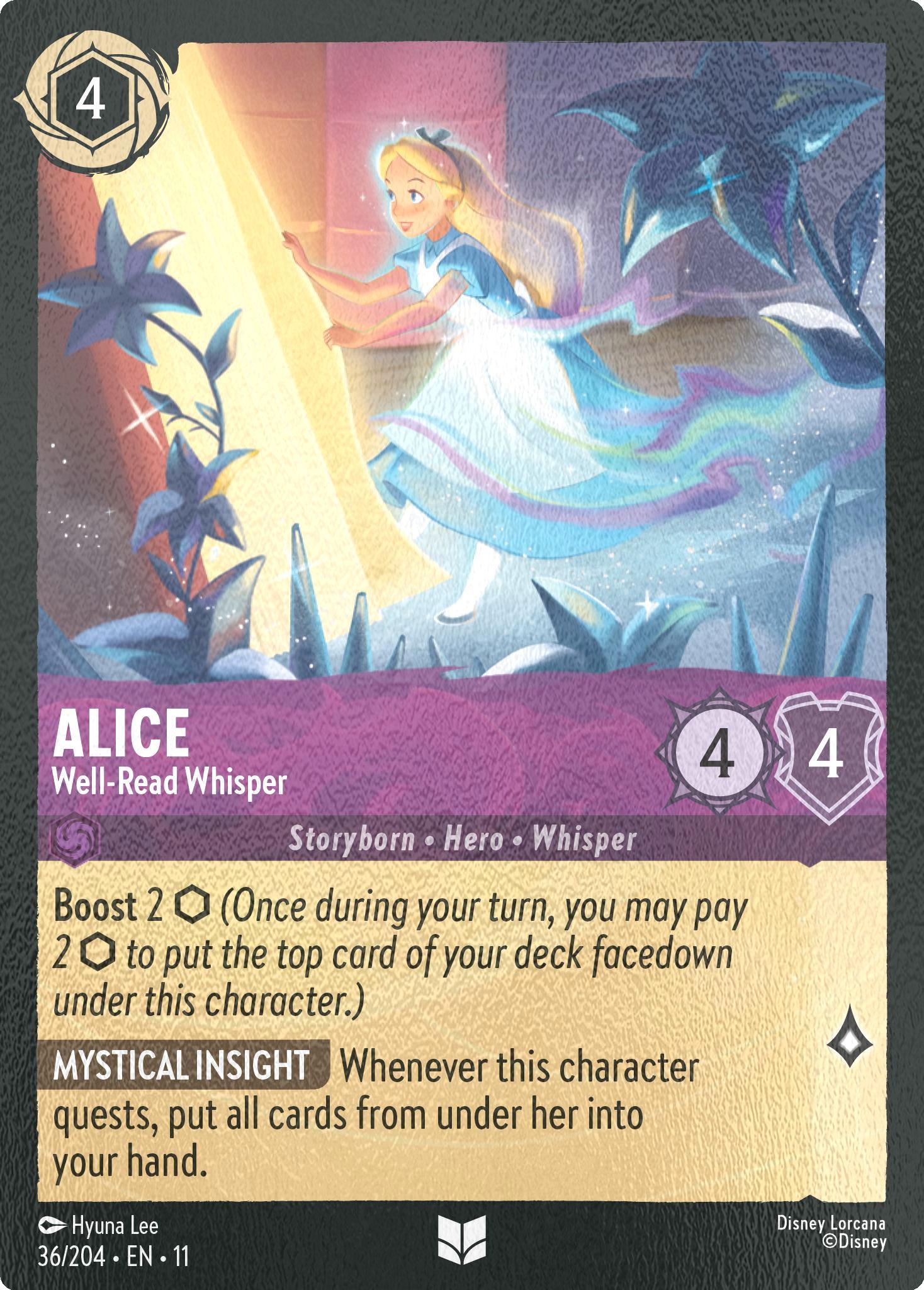 204 winterspell cold – Lorcana Alice - Well-Read Whisper - 36/204 [Winterspell] [Cold Foil]