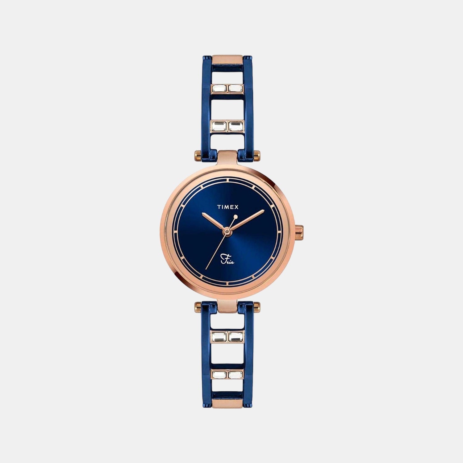 Timex Fria Women Quartz Blue Dial Analog Stainless Steel Watch TWEL15303