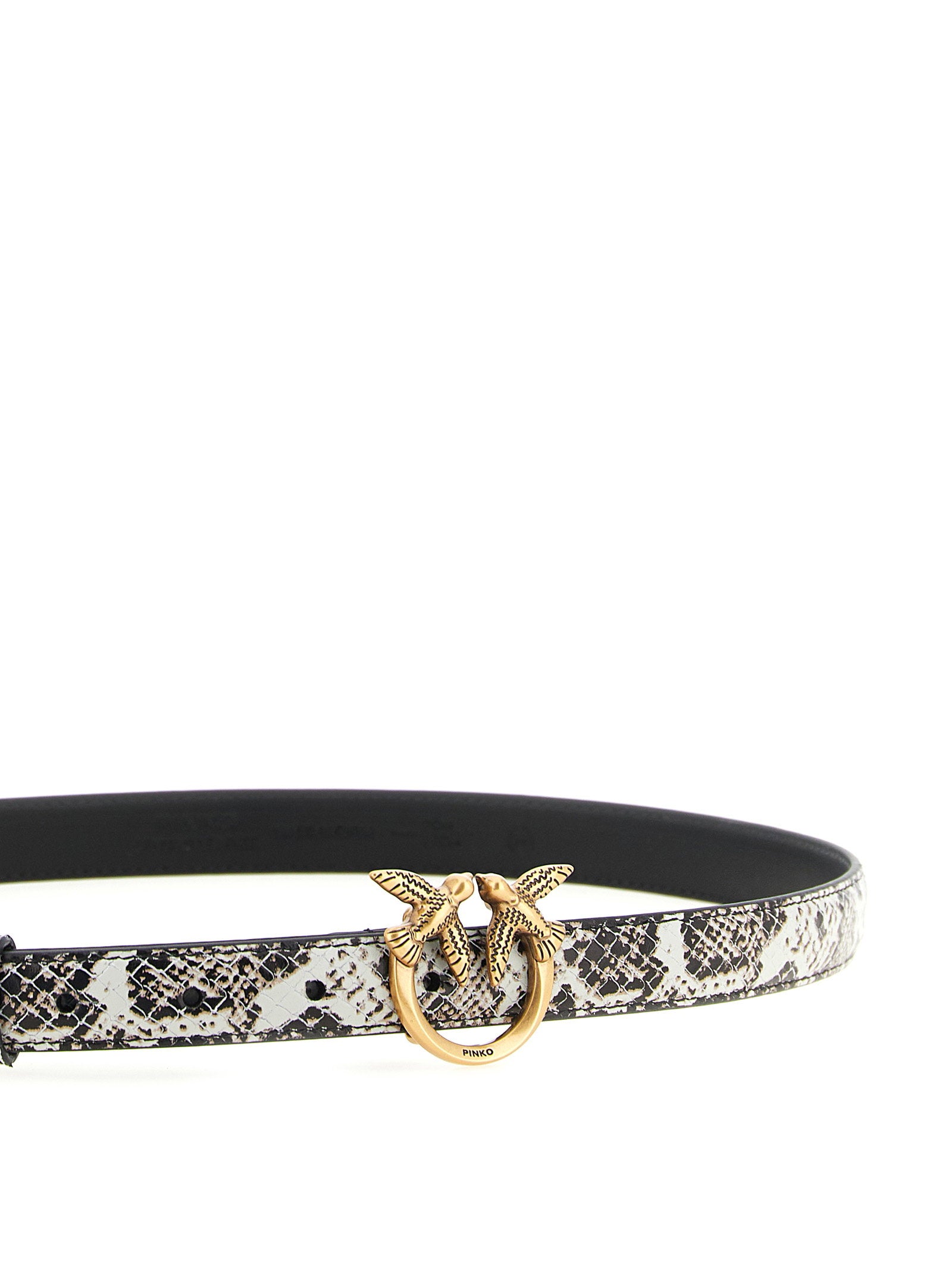 Pinko Python Print Leather Belt - view 3