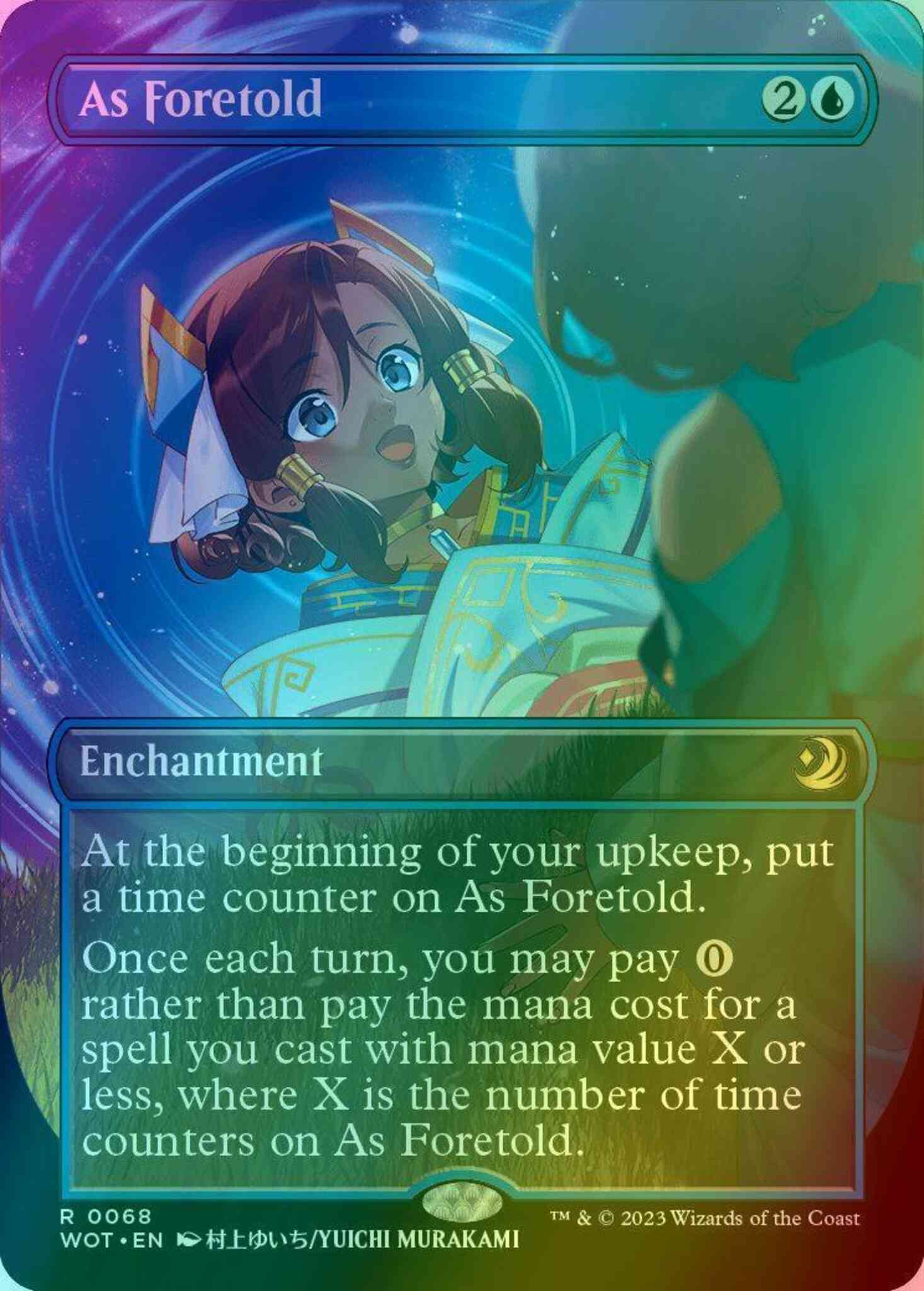 As foretold 68 – Magic As Foretold [68] [Borderless] [Anime] [Wilds of Eldraine: Enchanting Tales] [Foil]