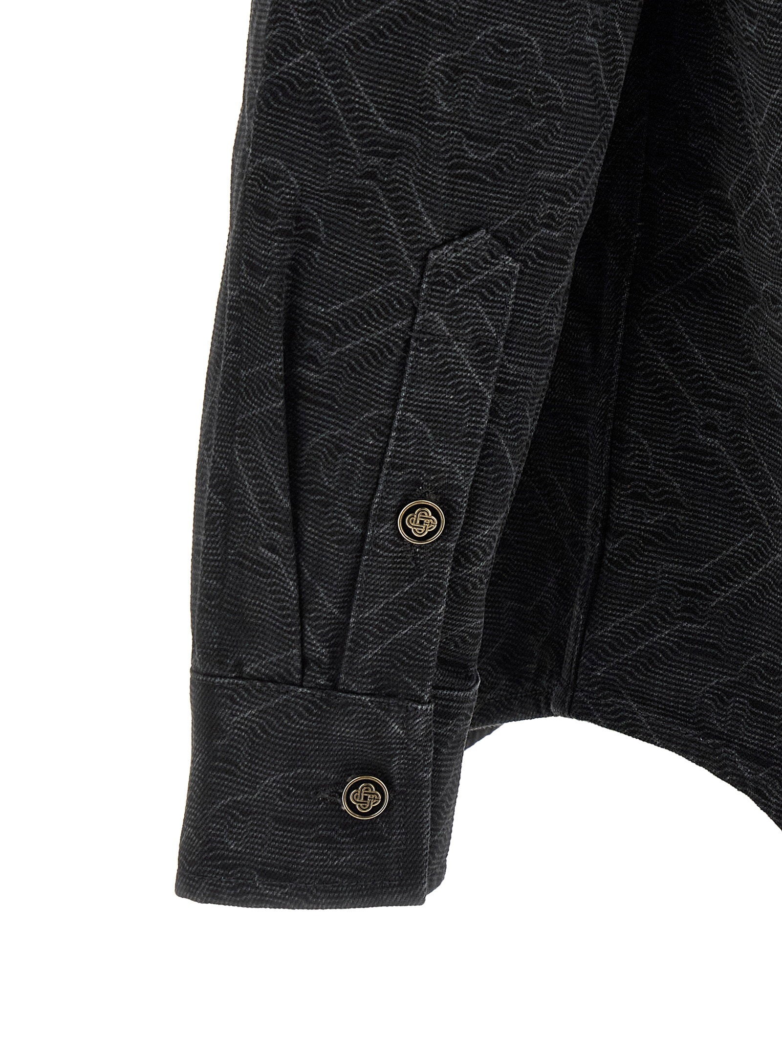 Casablanca Laser Monogram Denim Overshirt – 100% cotton - view 4