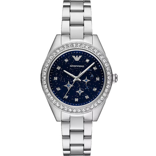 Emporio Armani Leo Blue Sandstone Dial Women 36mm AR11628