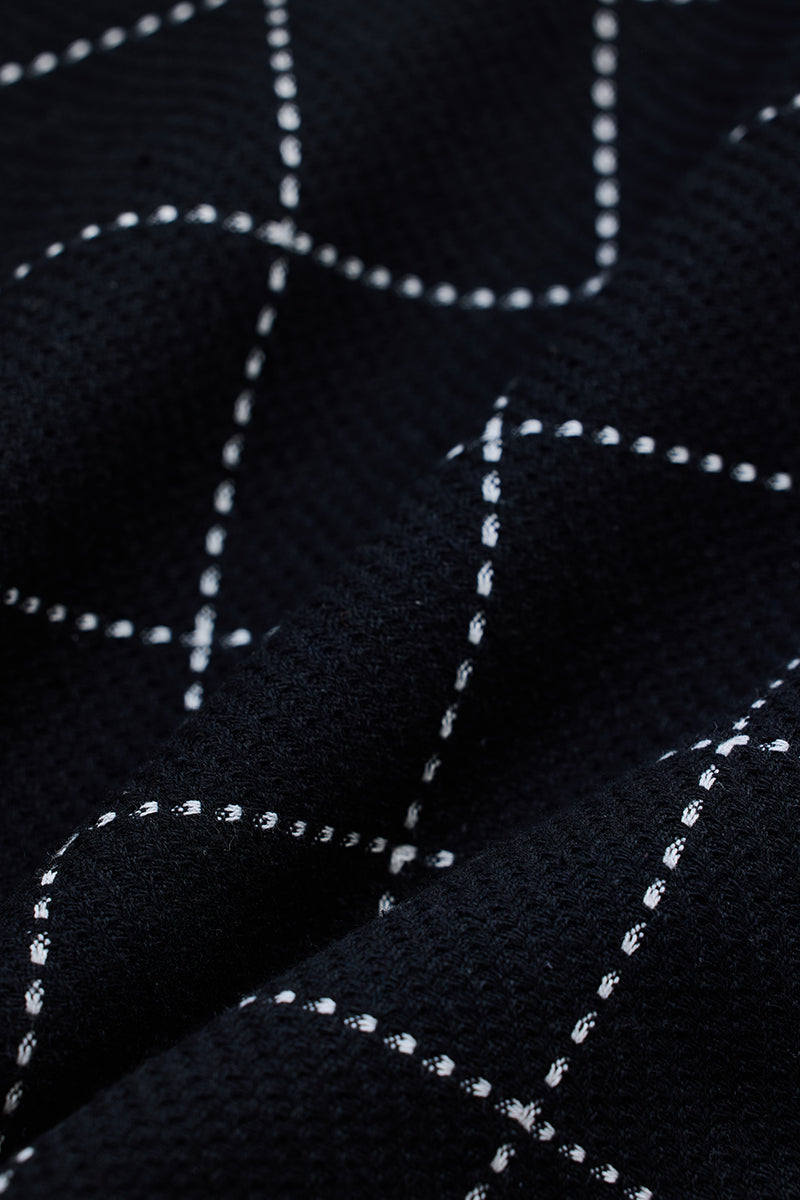 SNITCH Black Textured Checks Shirt - view 9
