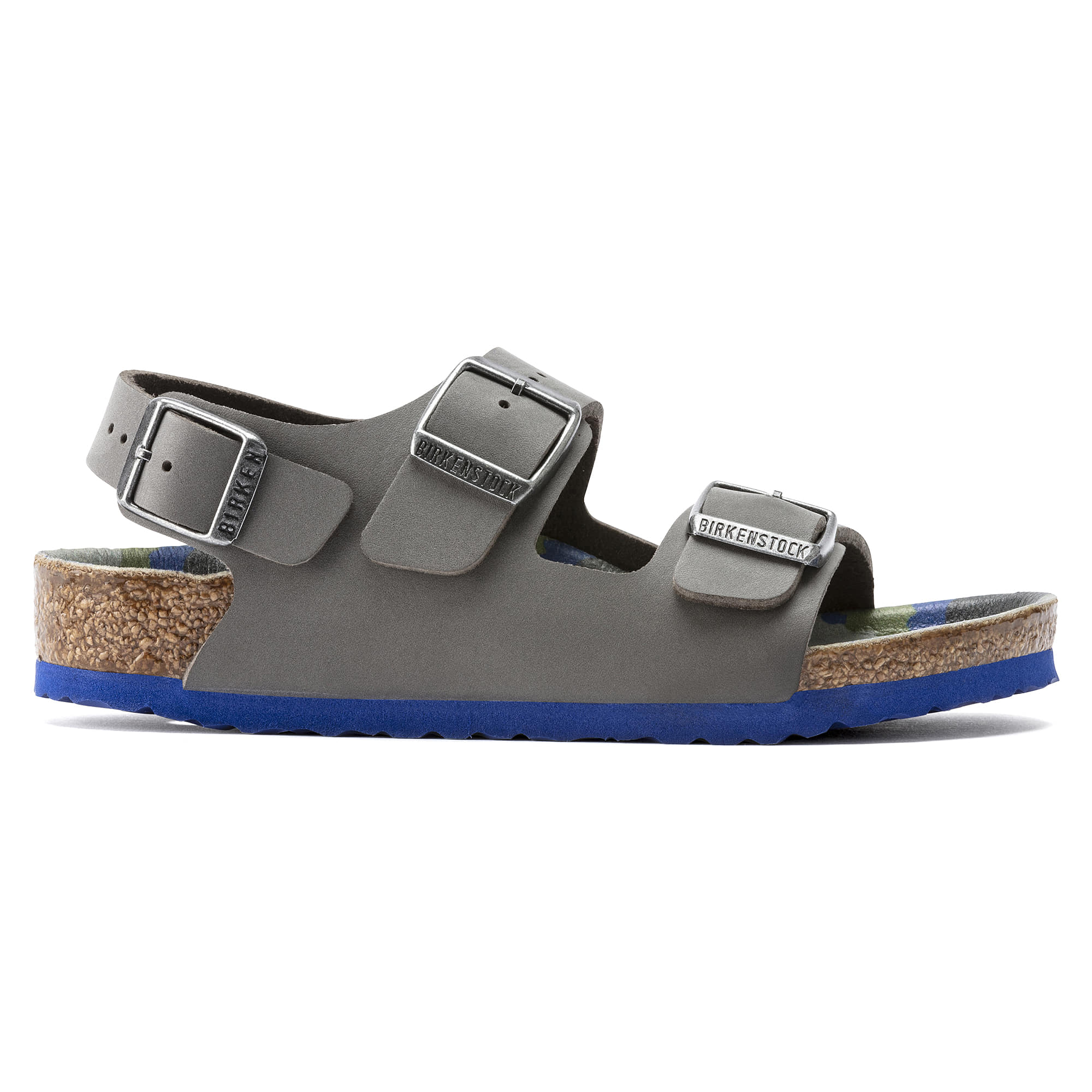Birkenstock Milano Kids Birko-Flor – Gray Gray/Desert Soil Gray/Camo - view 4