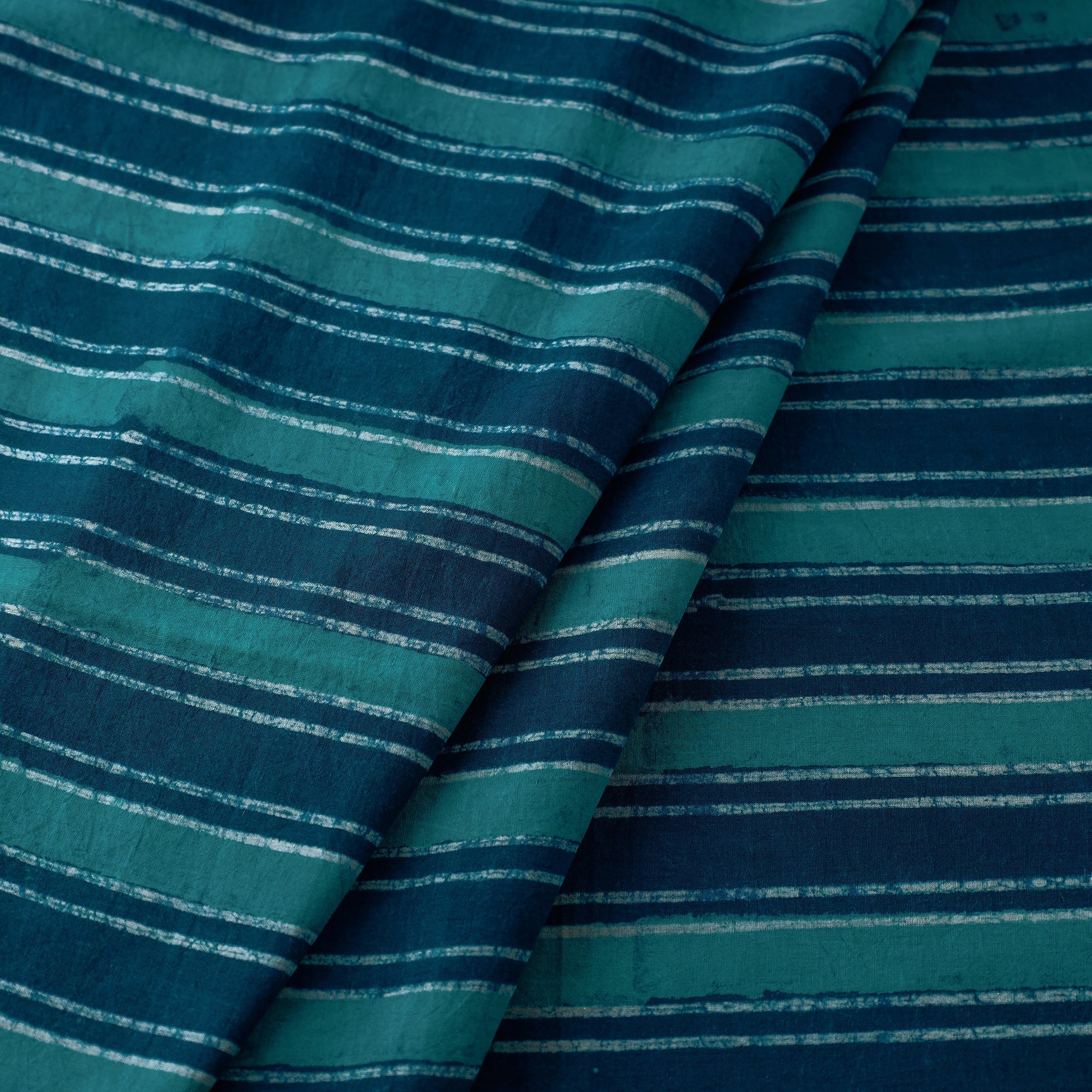 HAVELI CHRONICLES Blue - Akola Hand Block Printed Cotton Fabric - view 2
