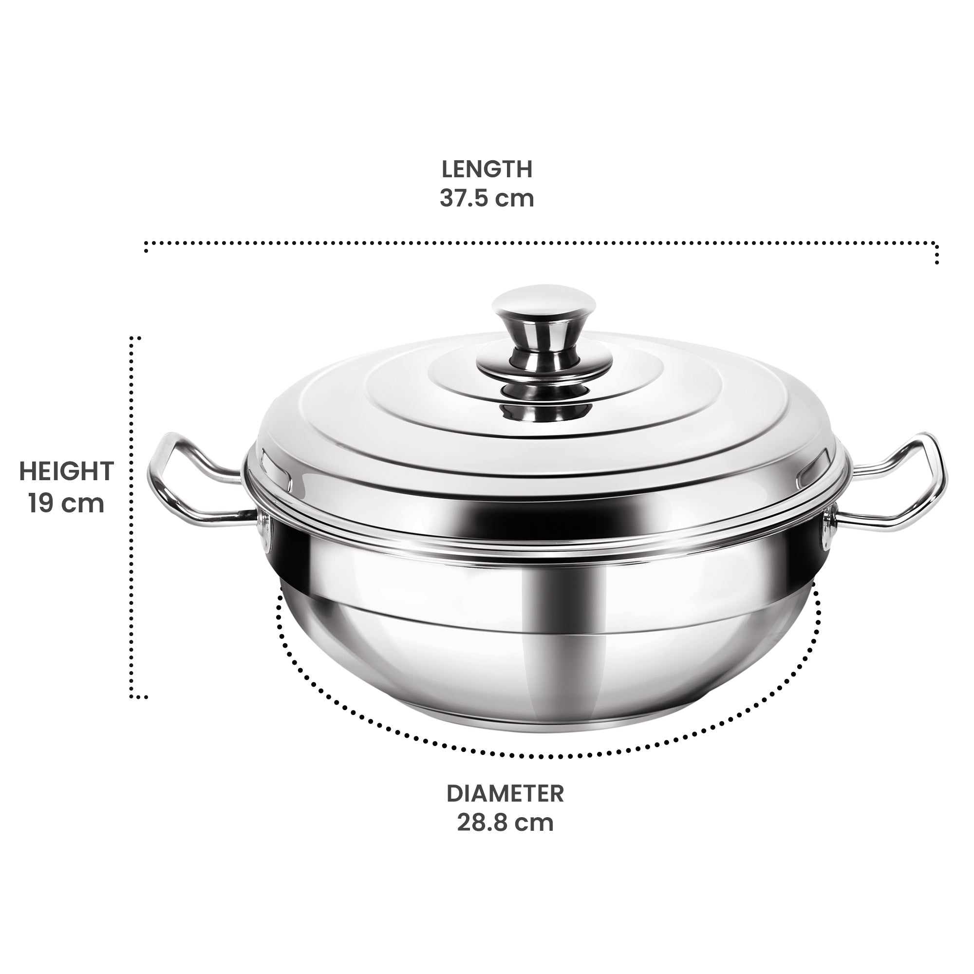 Multi Kadhai With Lid (Milton Procook) – Silver - view 8