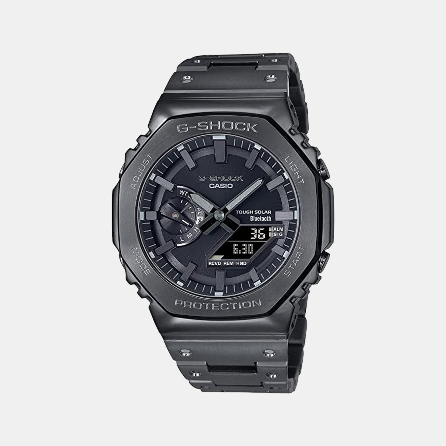 Casio G-Shock Men Quartz Black Dial Analog-Digital Stainless Steel Watch G1271