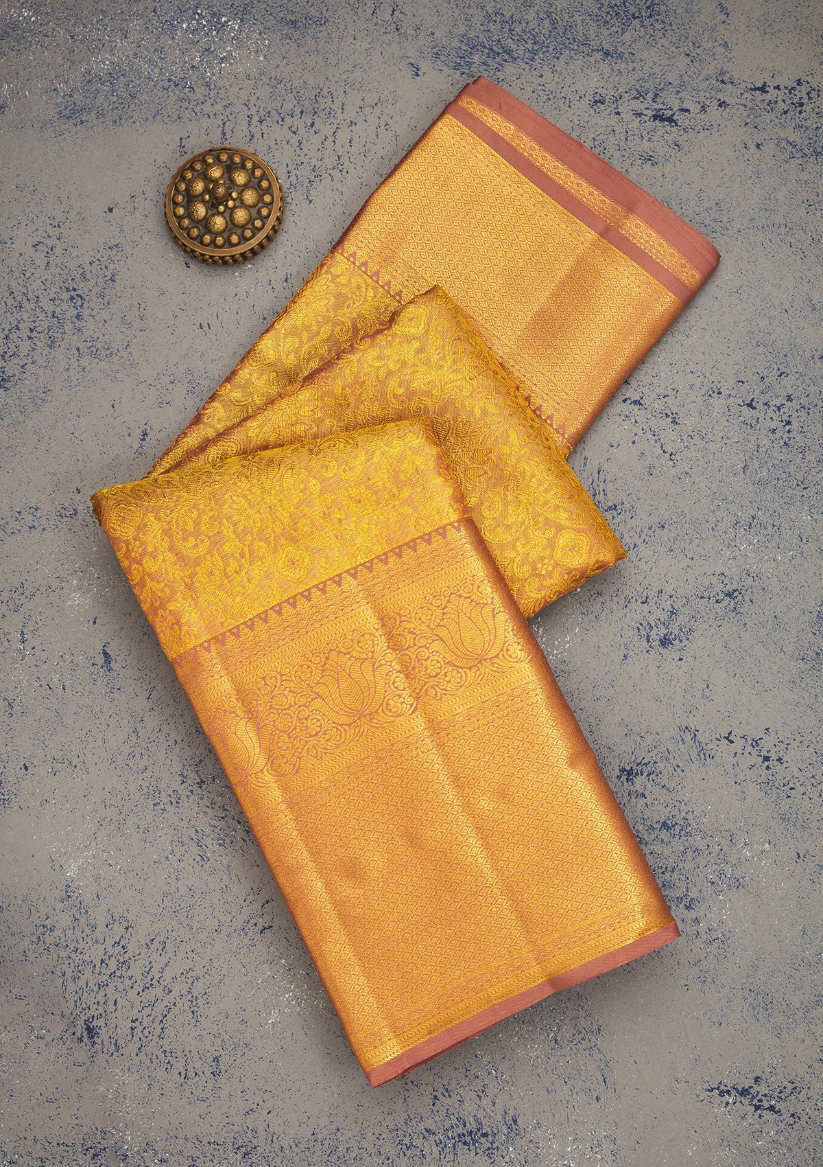 Koskii Gold Zariwork Pure Silk Saree – Women's