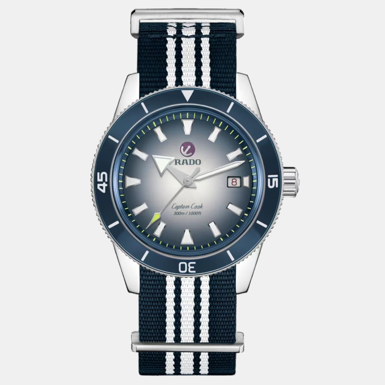 Rado Captain Cook Men Automatic Blue & White Dial Analog Stainless Steel Watch R32154208 - view 2