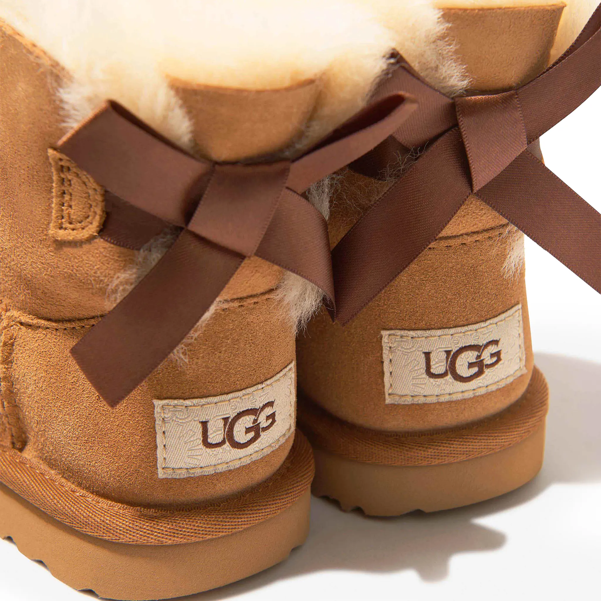 UGG Mini Bailey Bow II Girls Brown Boots - view 3