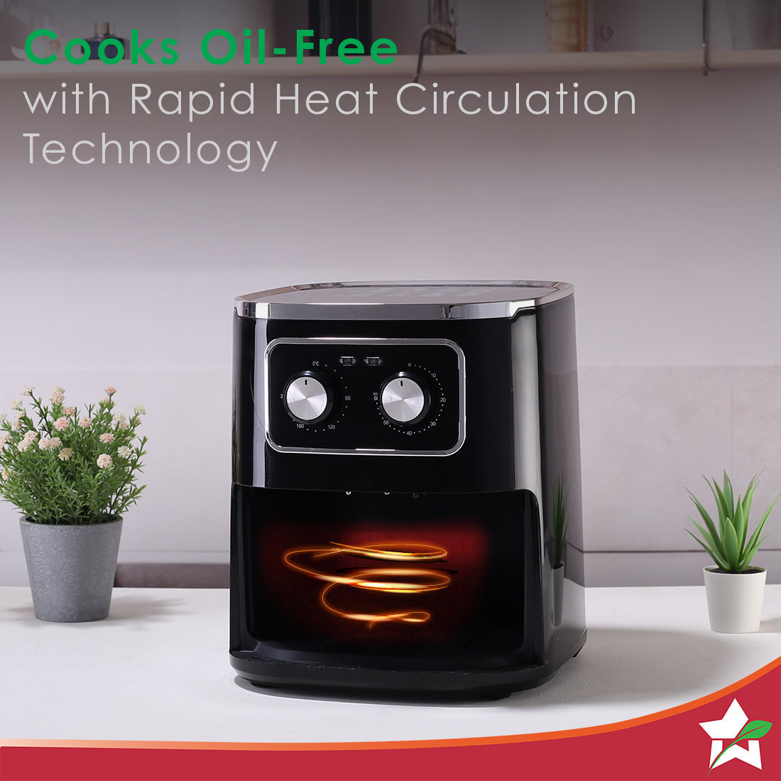 Wonderchef Platinum Manual Air Fryer | 5L | Rapid Air Technology - view 5
