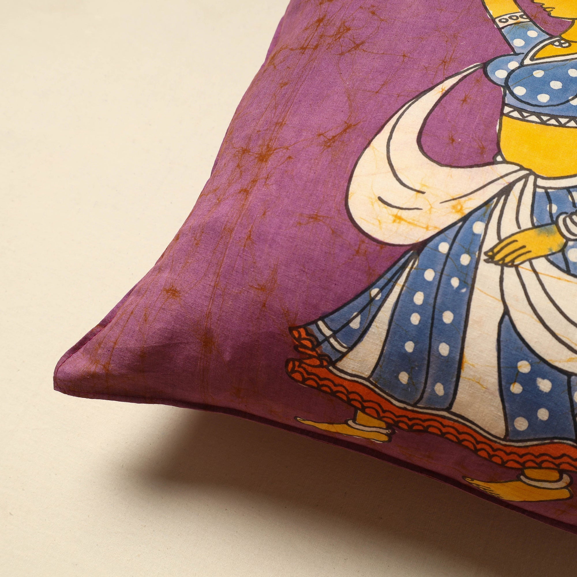 KACHCHH JI CHHAAP Pure Cotton Hand Batik Cushion Cover (18 x 18 in) 15 - view 2