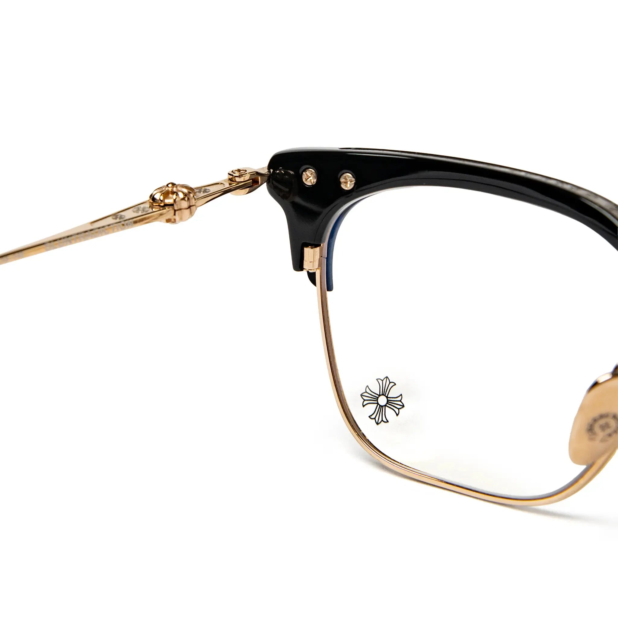 Chrome Hearts Sluntradiction Black Gold Pleated Sunglasses - view 8