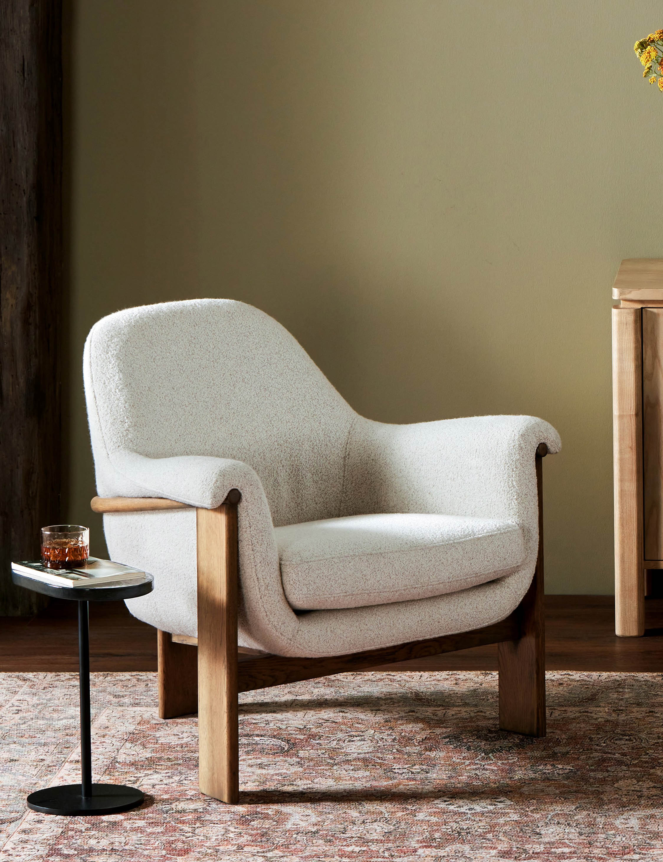 Lulu and Georgia Byrne Accent Chair – Ivory Sheepskin - view 2