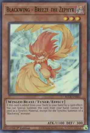 Yu-Gi-Oh! Blackwing - Breeze the Zephyr - BLCR-EN061 - Ultra Rare - 1st Edition