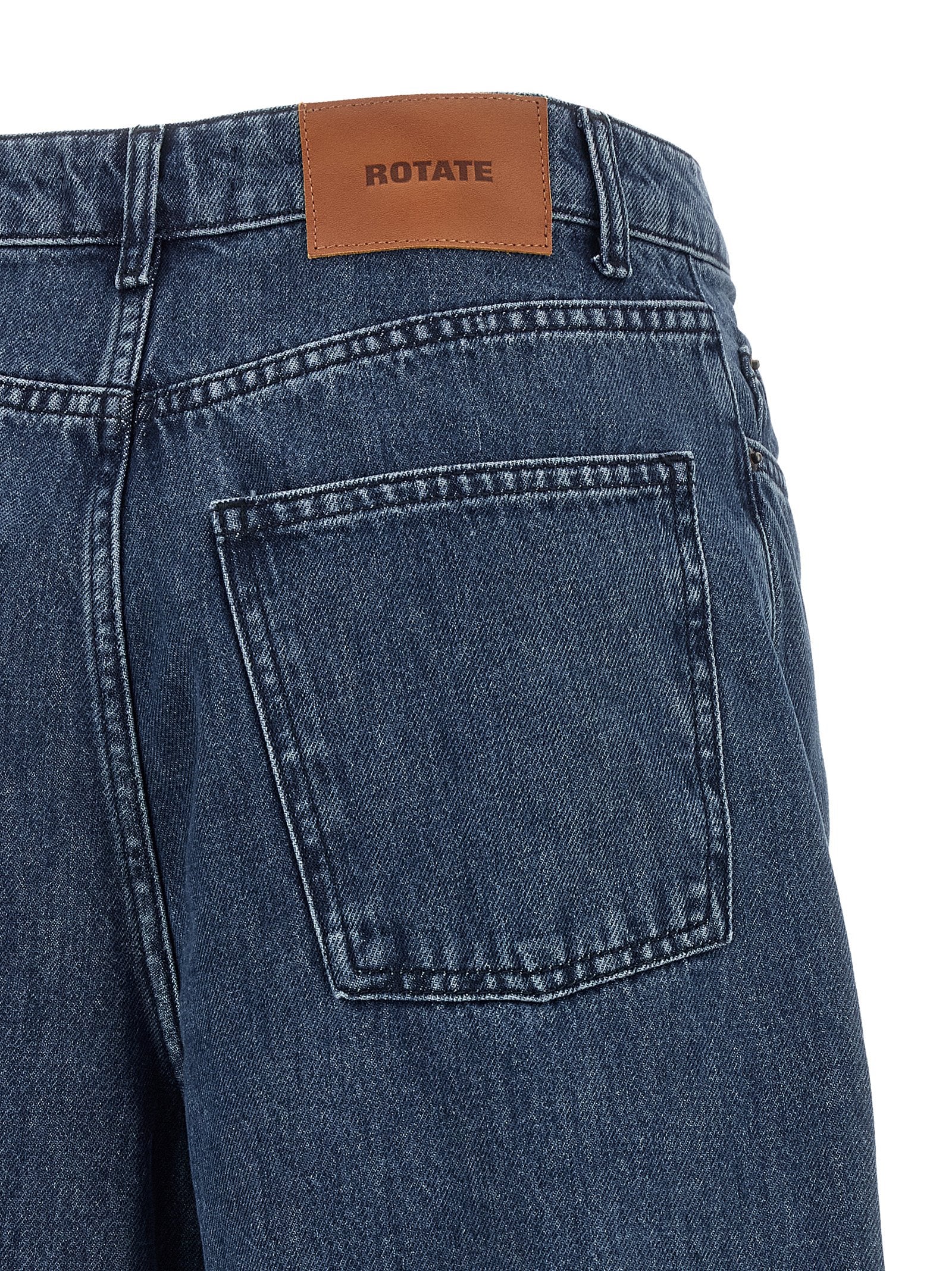 Rotate Birger Christensen Draped Barrel Leg Jeans - view 4