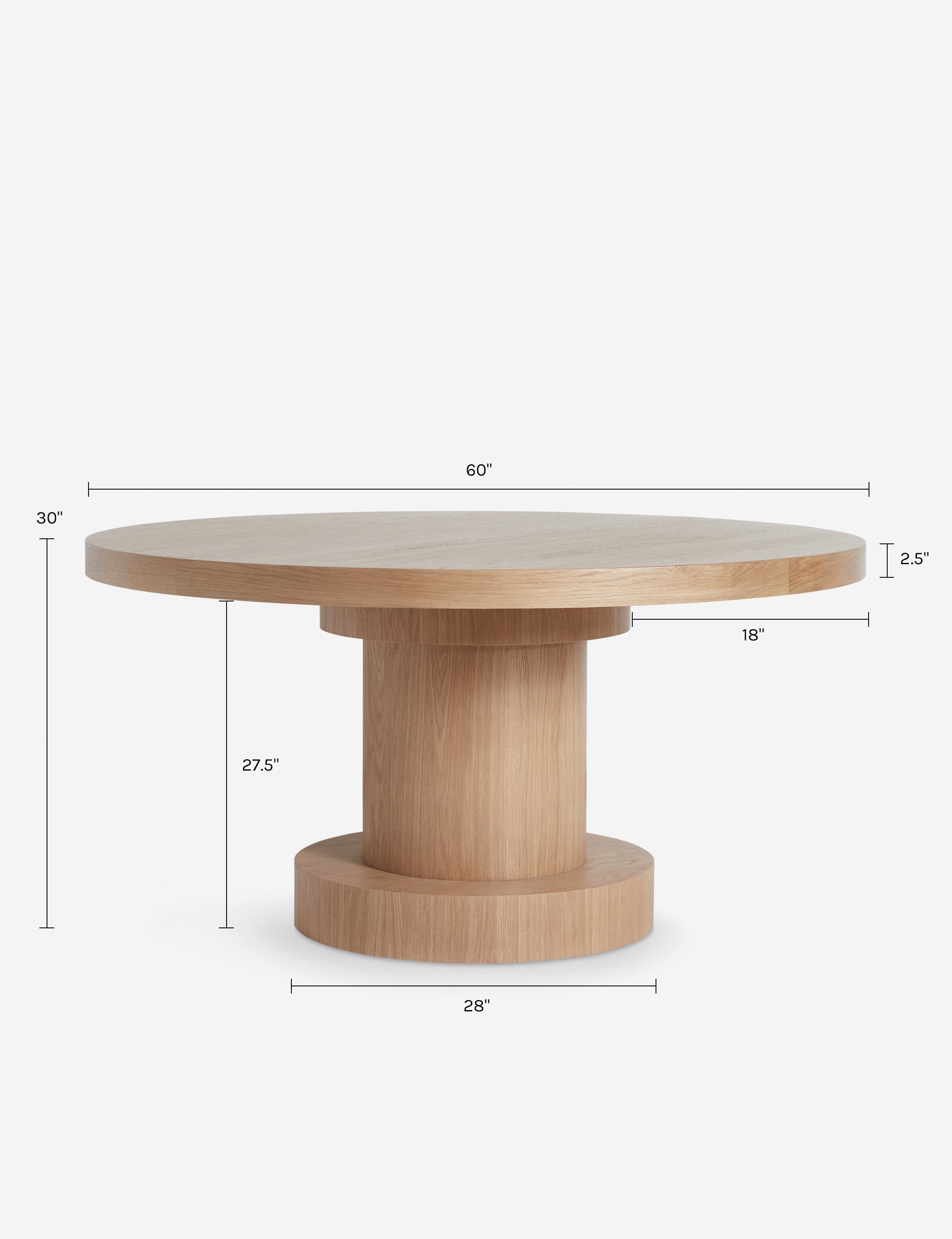 Lulu and Georgia Karine Round Dining Table – Natural - view 8