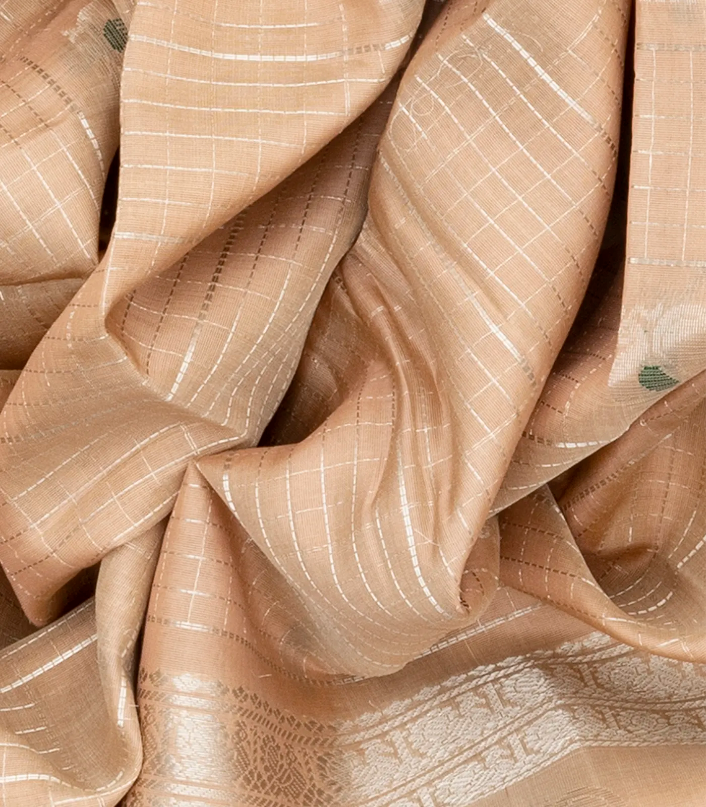 RmKV Peach Handloom Chirala Soft Silk Saree With Annam Motifs-Peach - view 3