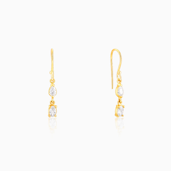 GIVA Jewellery Golden Zirconium Moments Dangler Earrings
