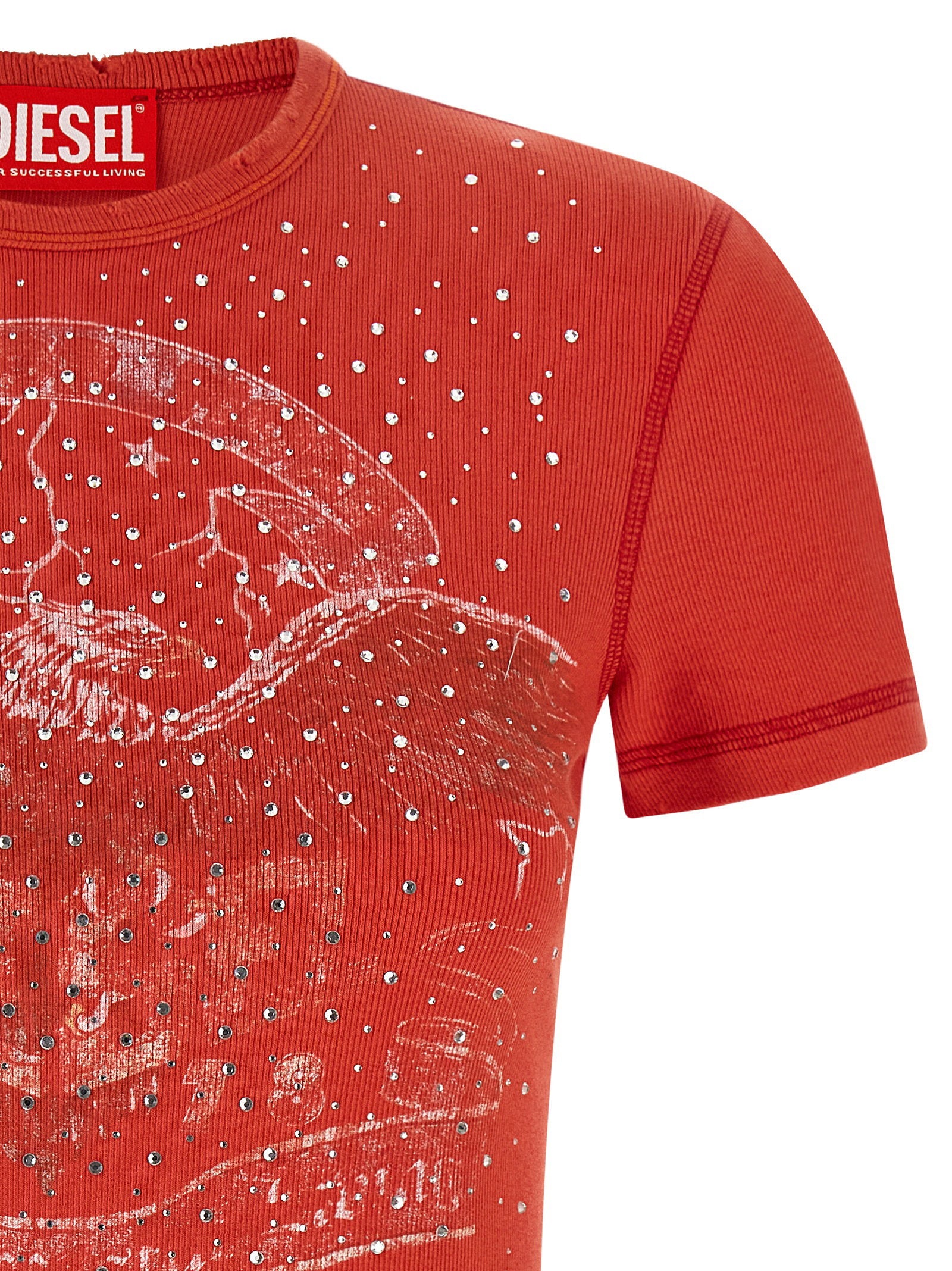 Diesel T-marsy-rib-cry T-shirt – 96% cotton, 4% elastane - view 3