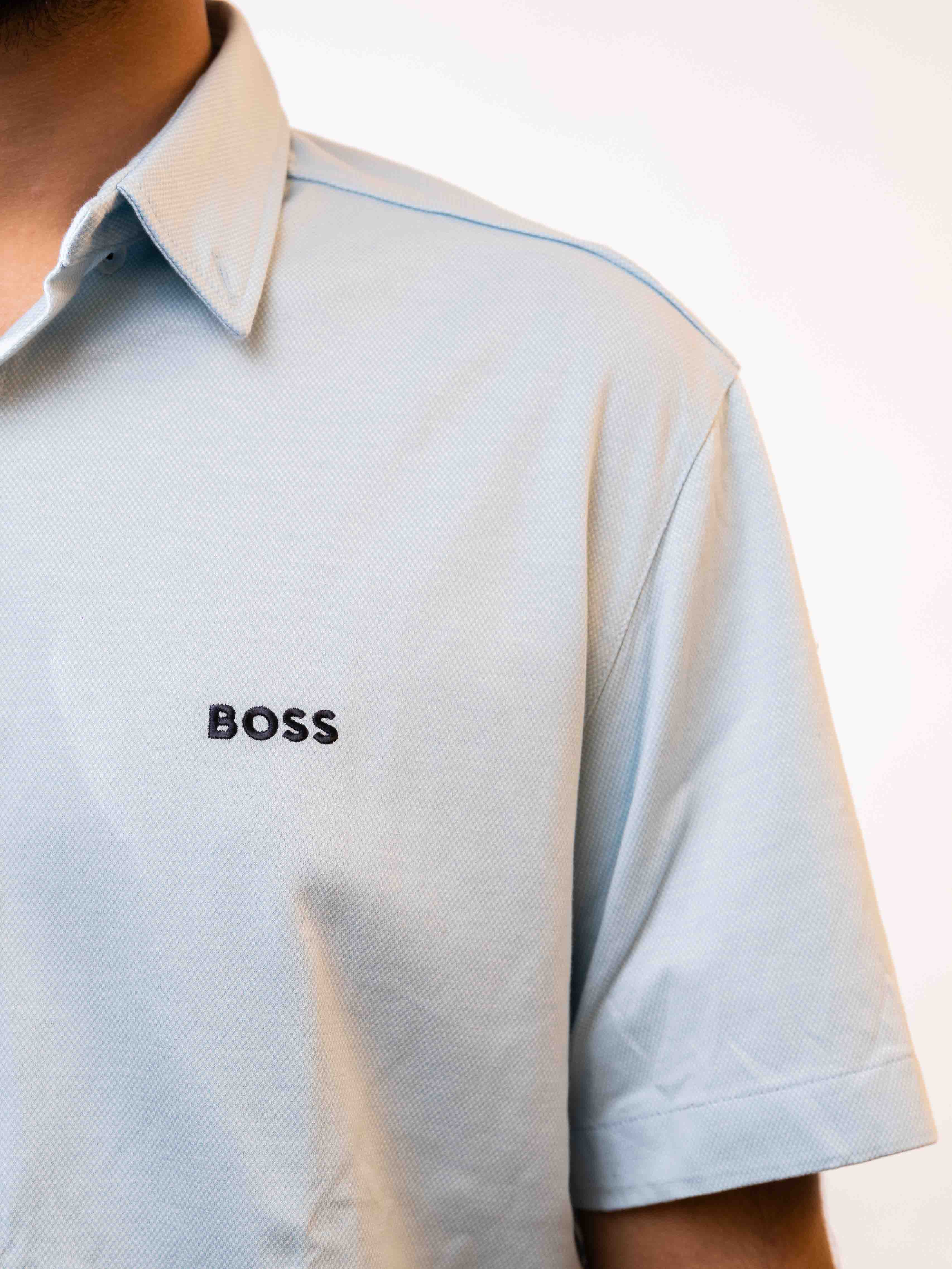 Hugo Boss Baby Blue Short Sleeve Shirt - view 2
