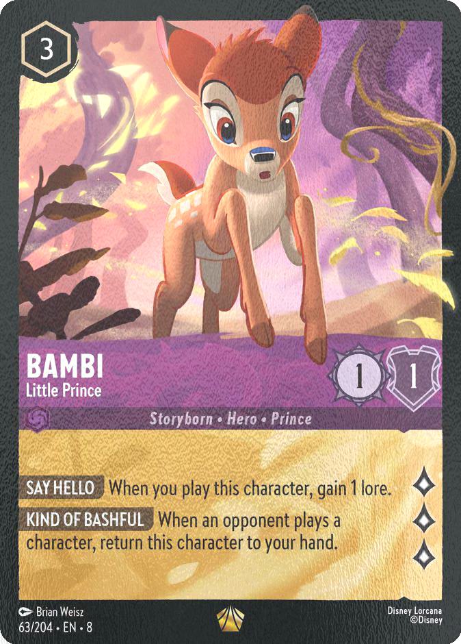 Lorcana Bambi - Little Prince - 63/204 [Reign of Jafar] [Cold Foil]