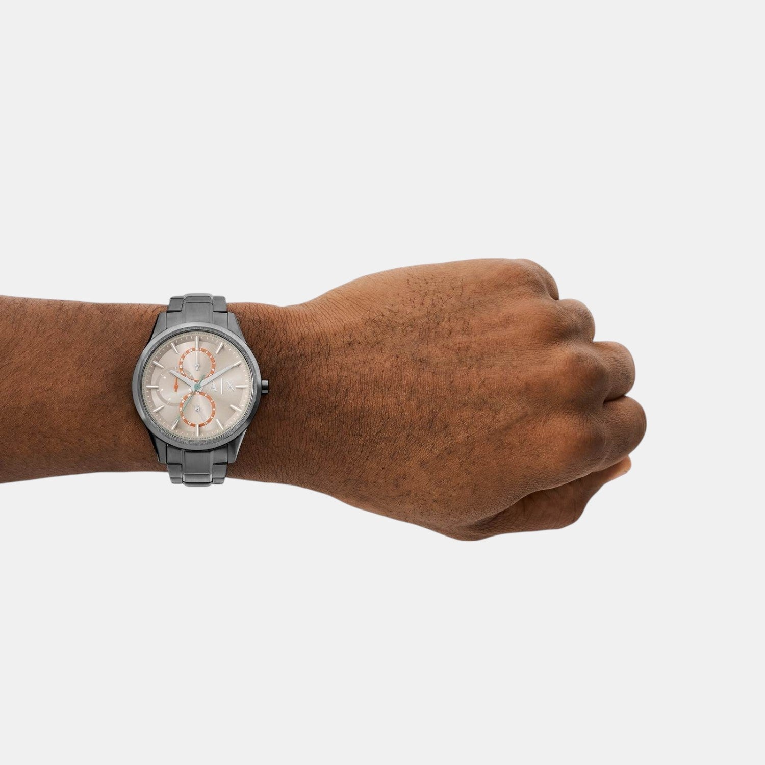 Armani Exchange Dante Men Quartz Brown Dial Multi-Function Stainless Steel Watch AX1880 - view 2