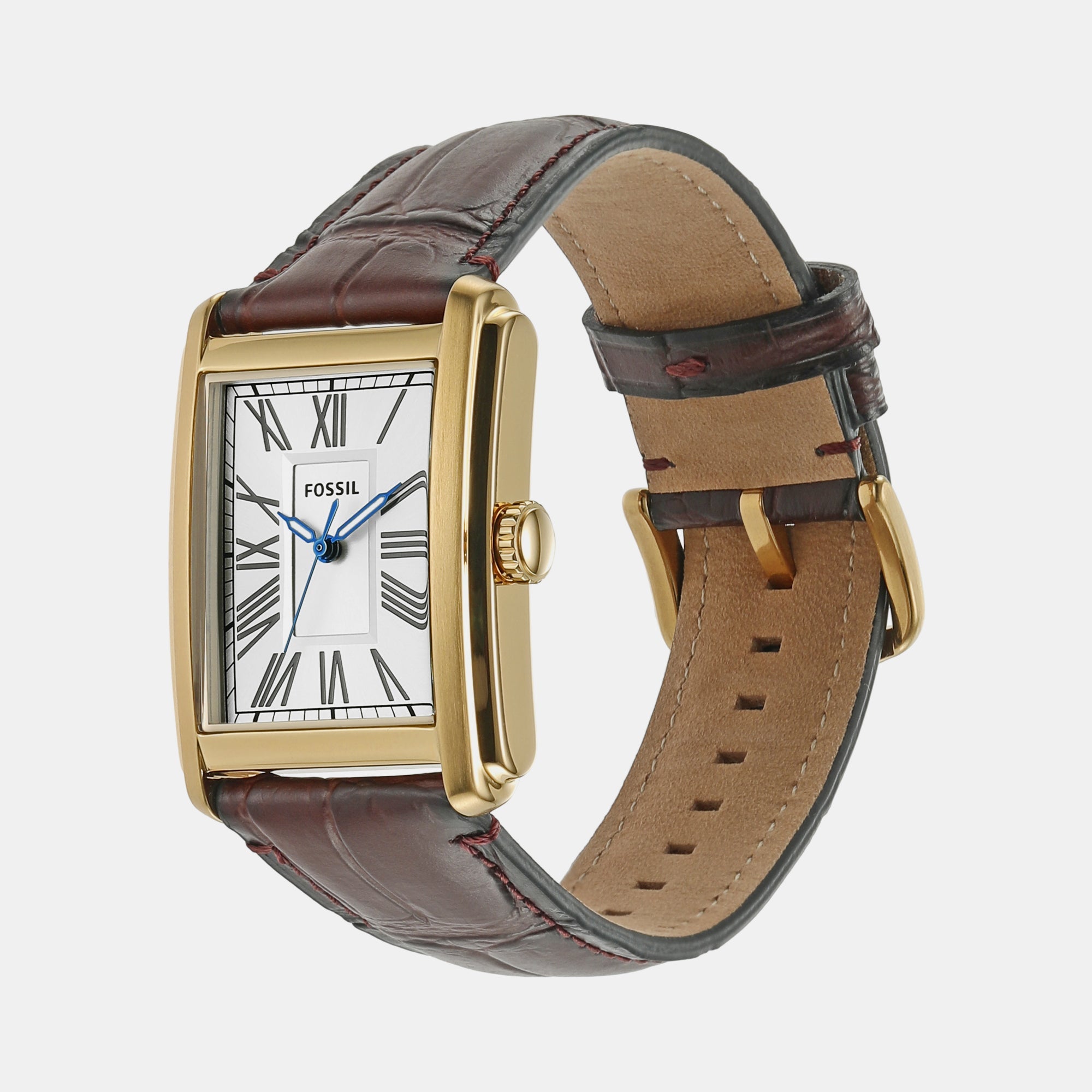 Fossil Carraway Men Quartz Silver Dial Analog Leather Watch FS6011 - view 3