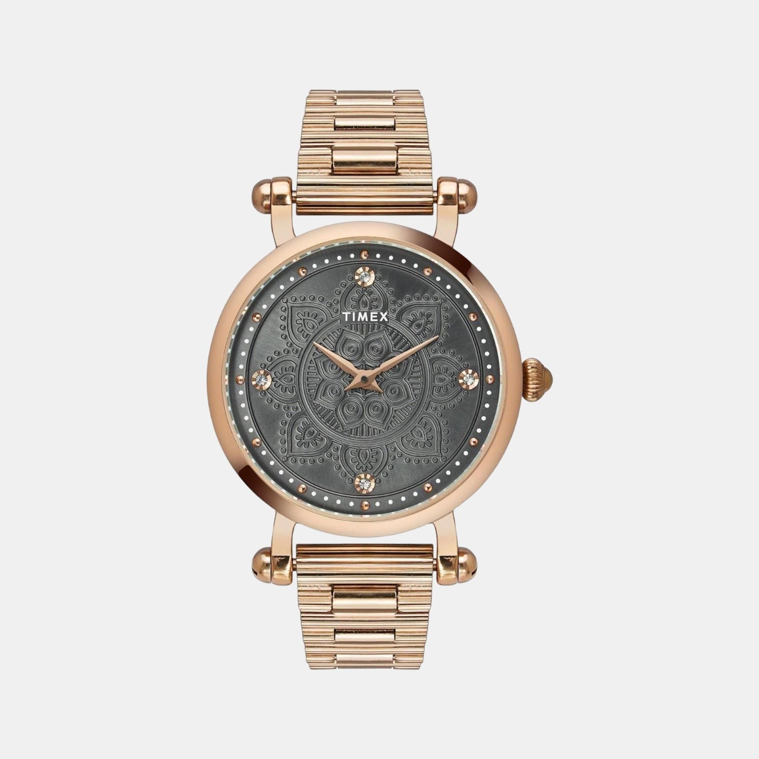 Timex Fria Women Quartz Grey Dial Analog Stainless Steel Watch TWEL14302
