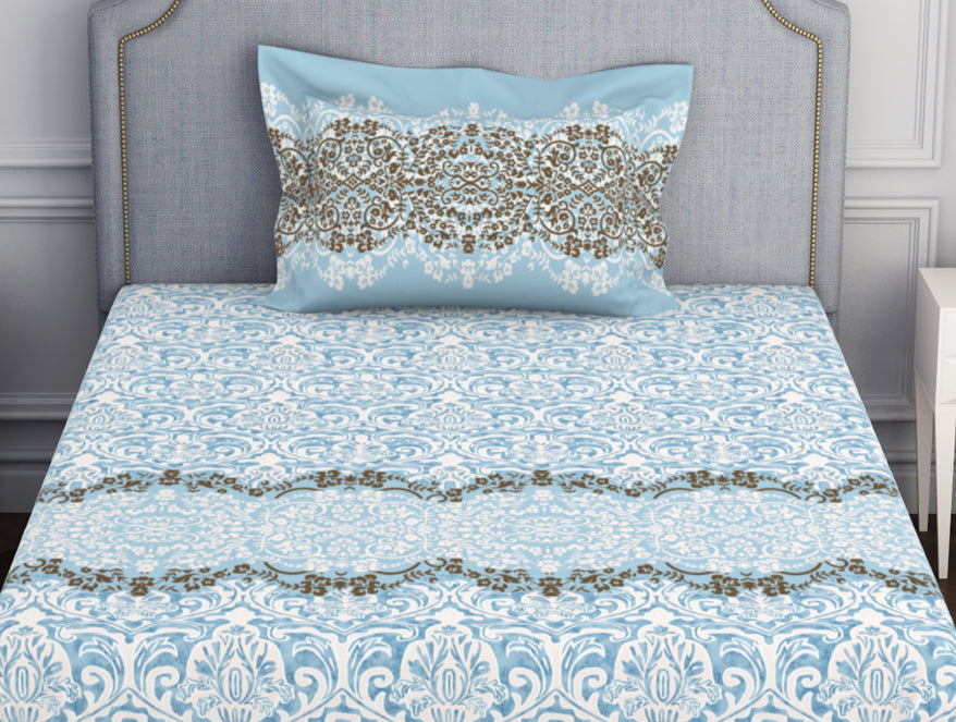 Spaces India Ornamenta Ornate 100% Cotton Single Bedsheet - Essentials by Spaces - view 9