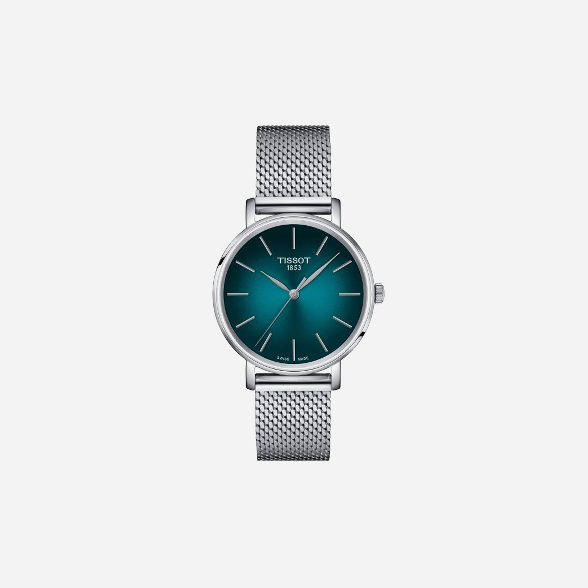 Tissot Everytime Graded Green-Black Dial 34mm Stainless Steel Quartz Watch